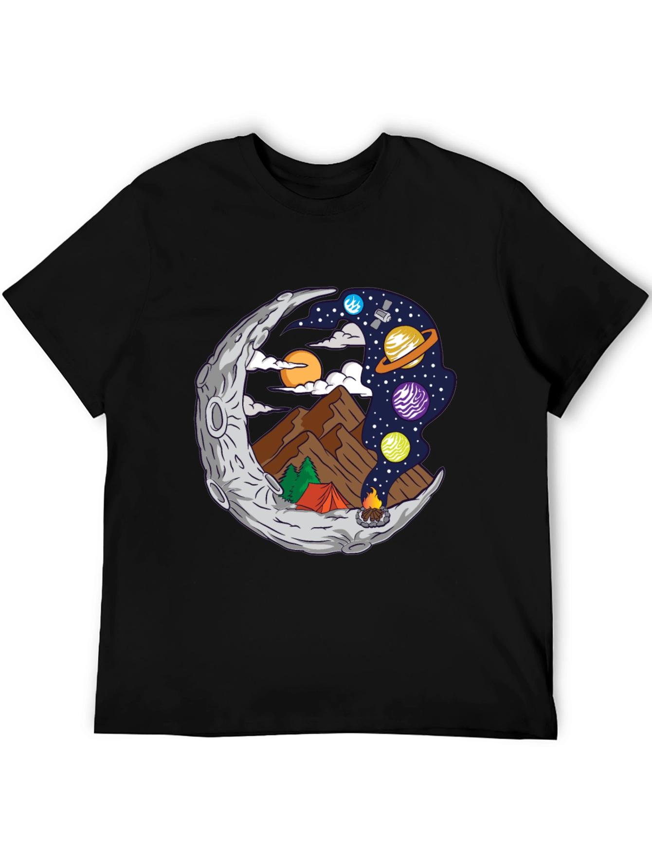 Camping Moon T-Shirt - Adventure Awaits!