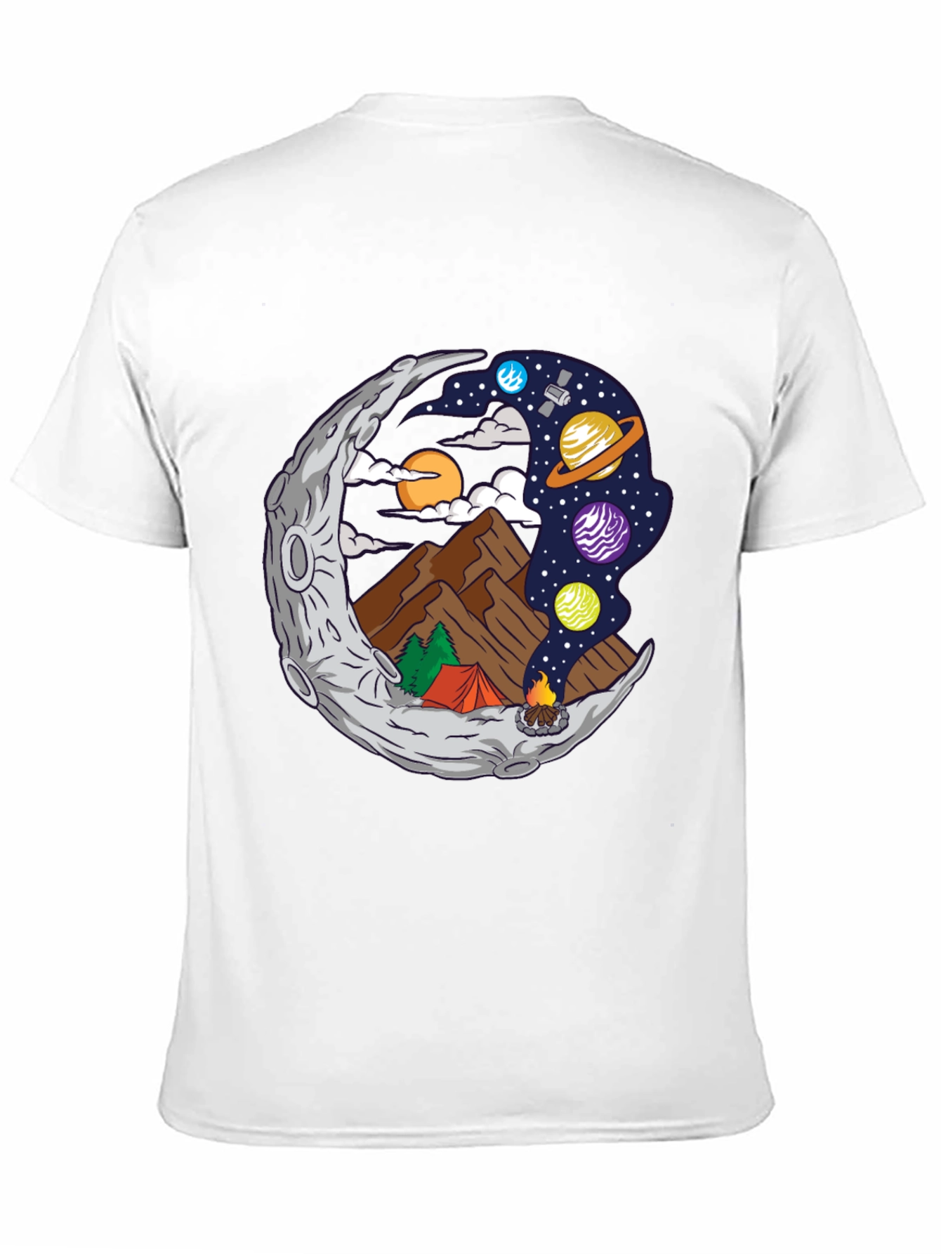 Camping Moon T-Shirt - Adventure Awaits!