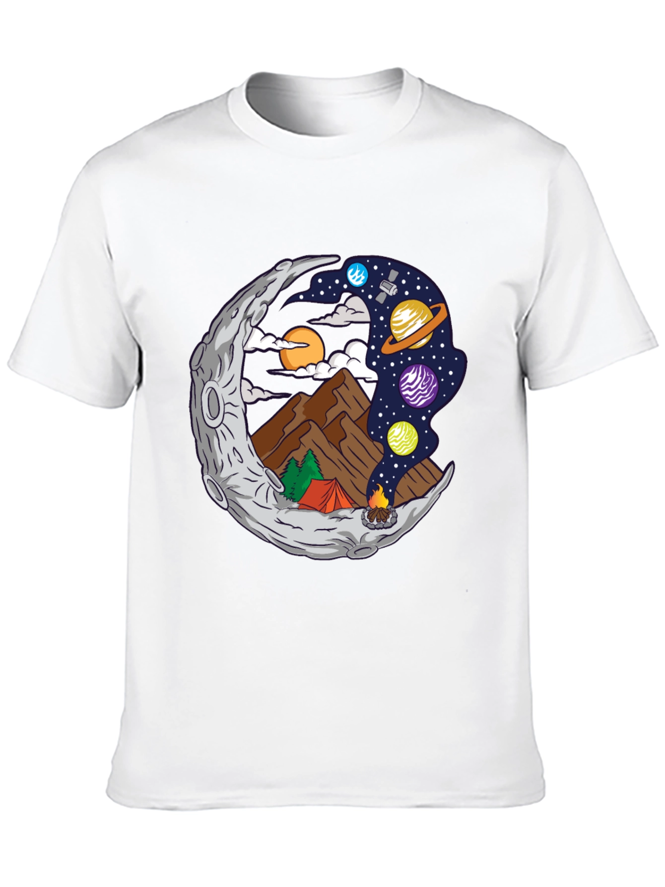 Camping Moon T-Shirt - Adventure Awaits!