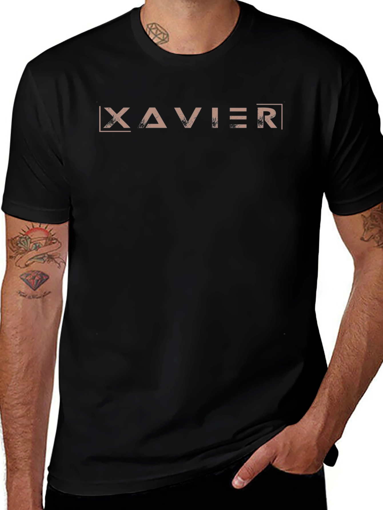 Xavier Graphic Black T-Shirt