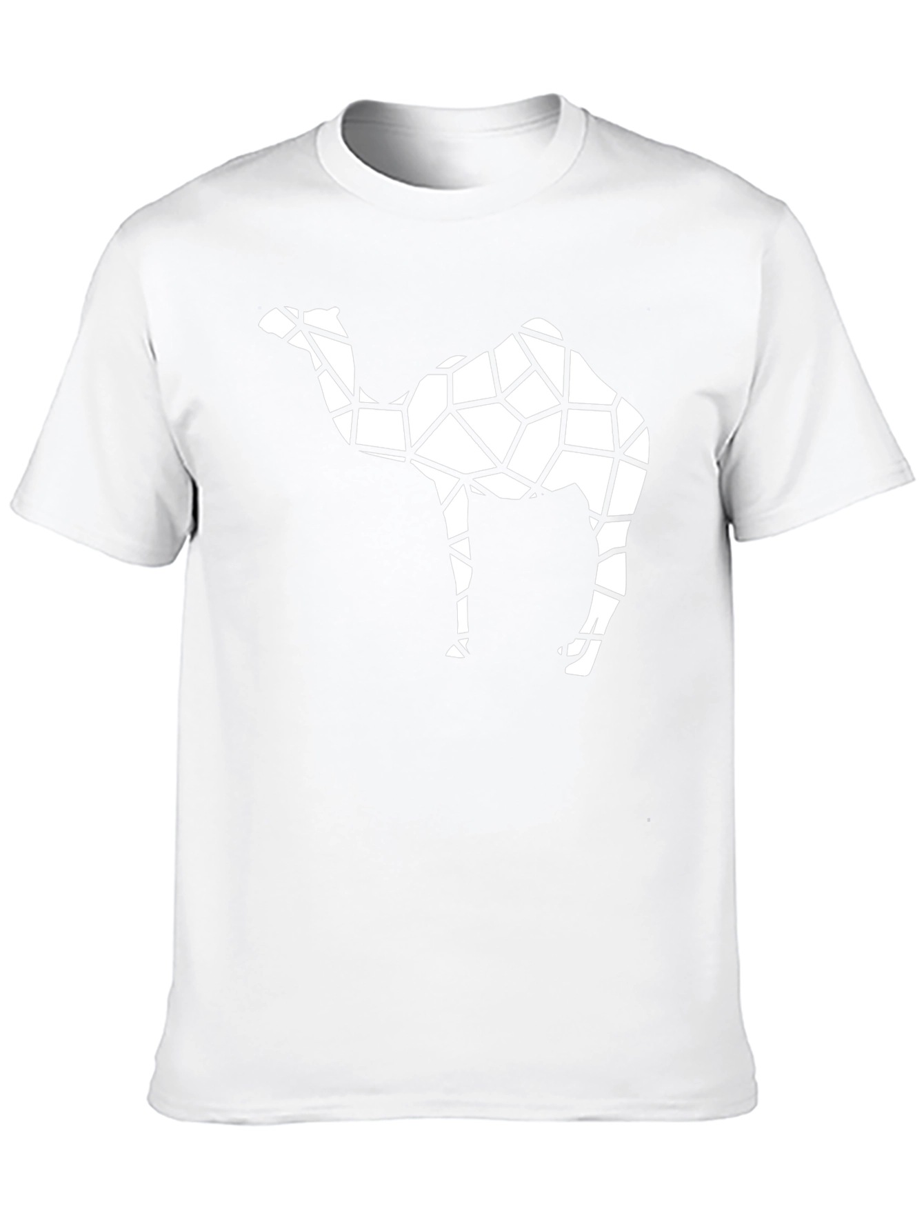 Geometric Camel Graphic Tee - Black