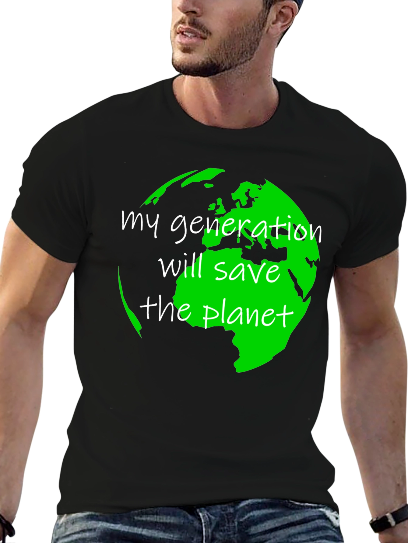 Eco-Friendly Save the Planet Graphic T-Shirt