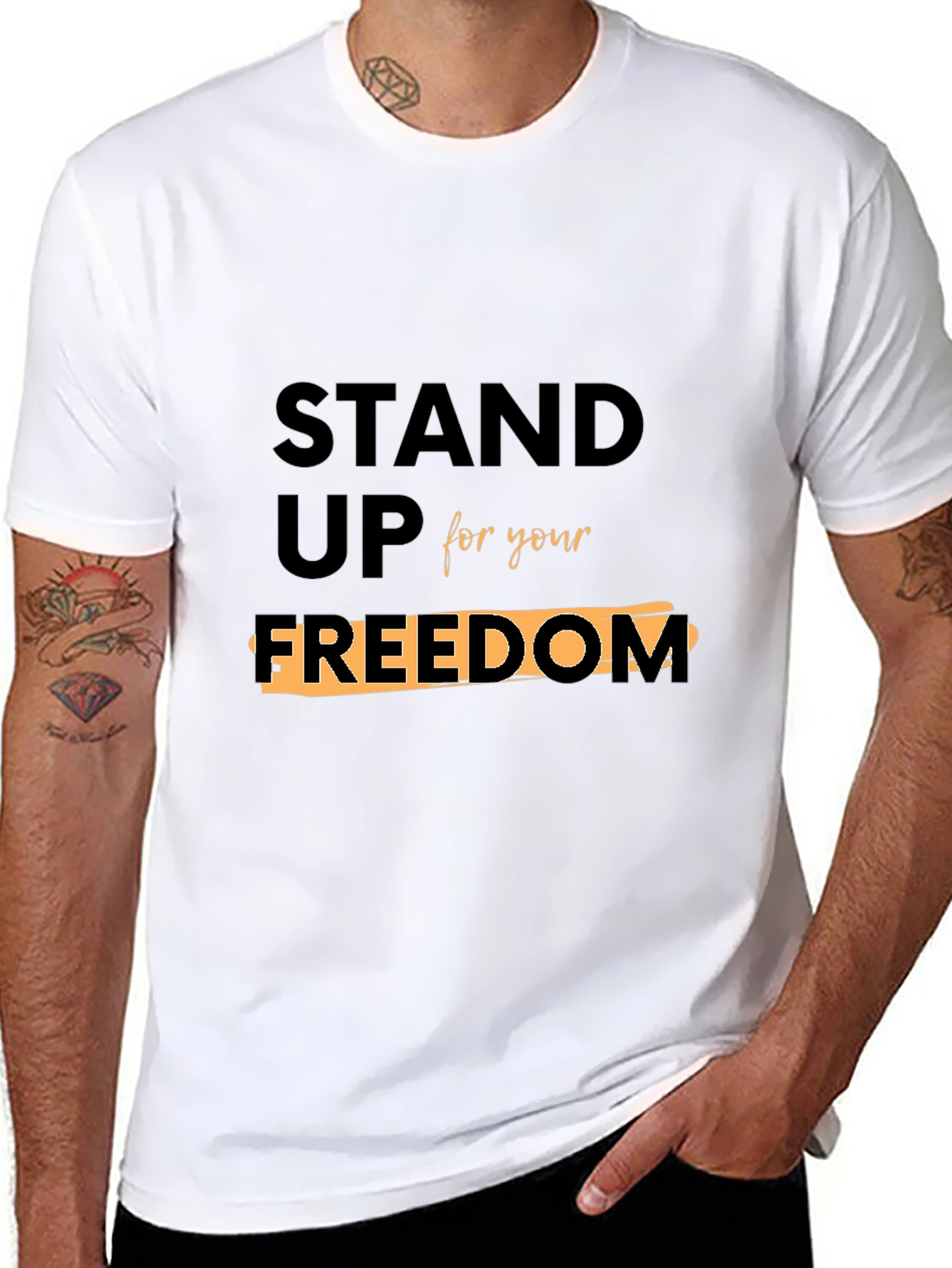 Stand Up For Your Freedom Black Tee