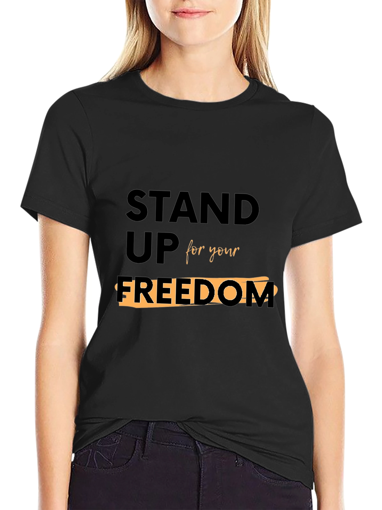 Stand Up For Your Freedom Black Tee