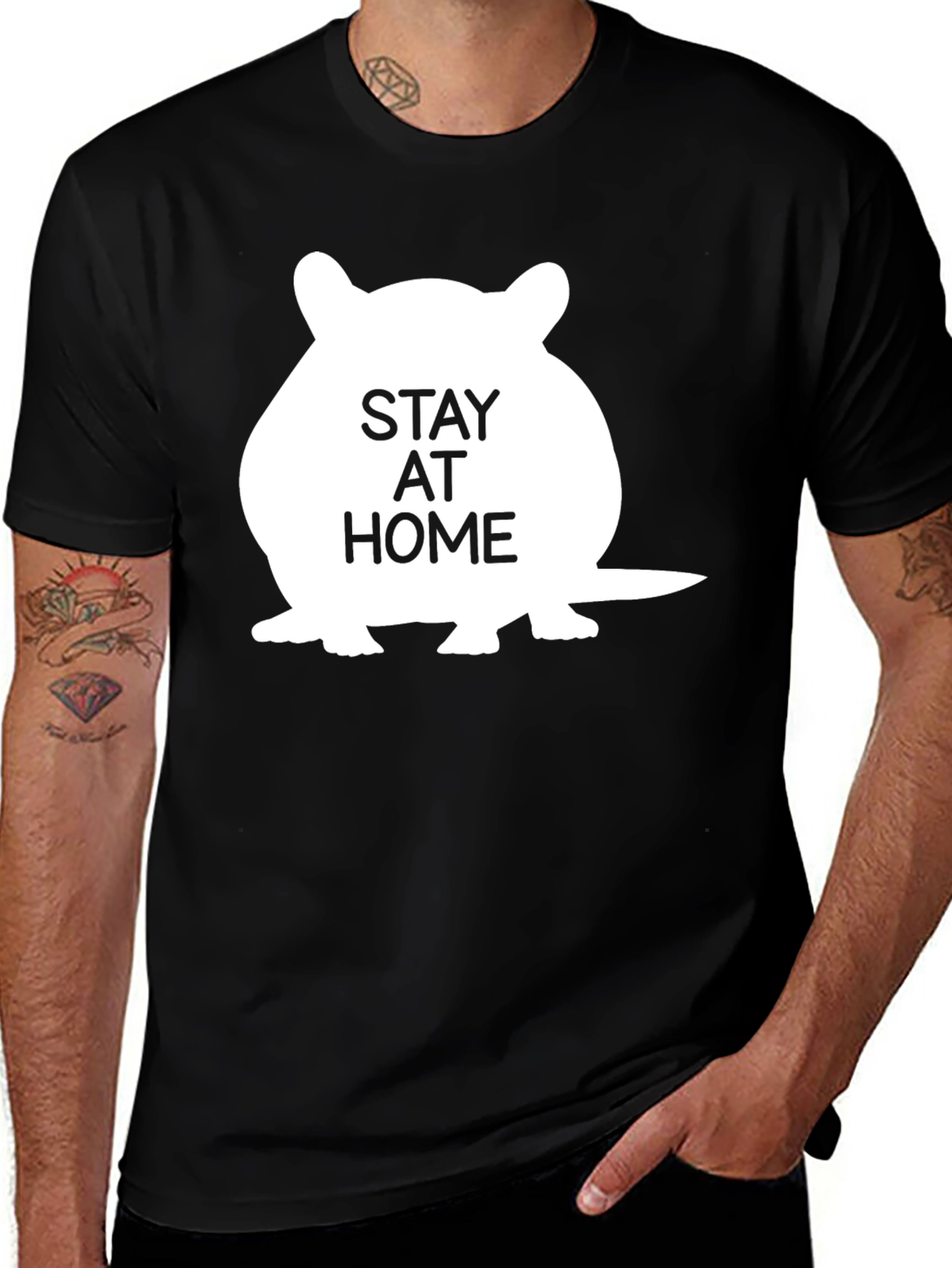 Stay Home Chinchilla Tee - Cozy Comfort