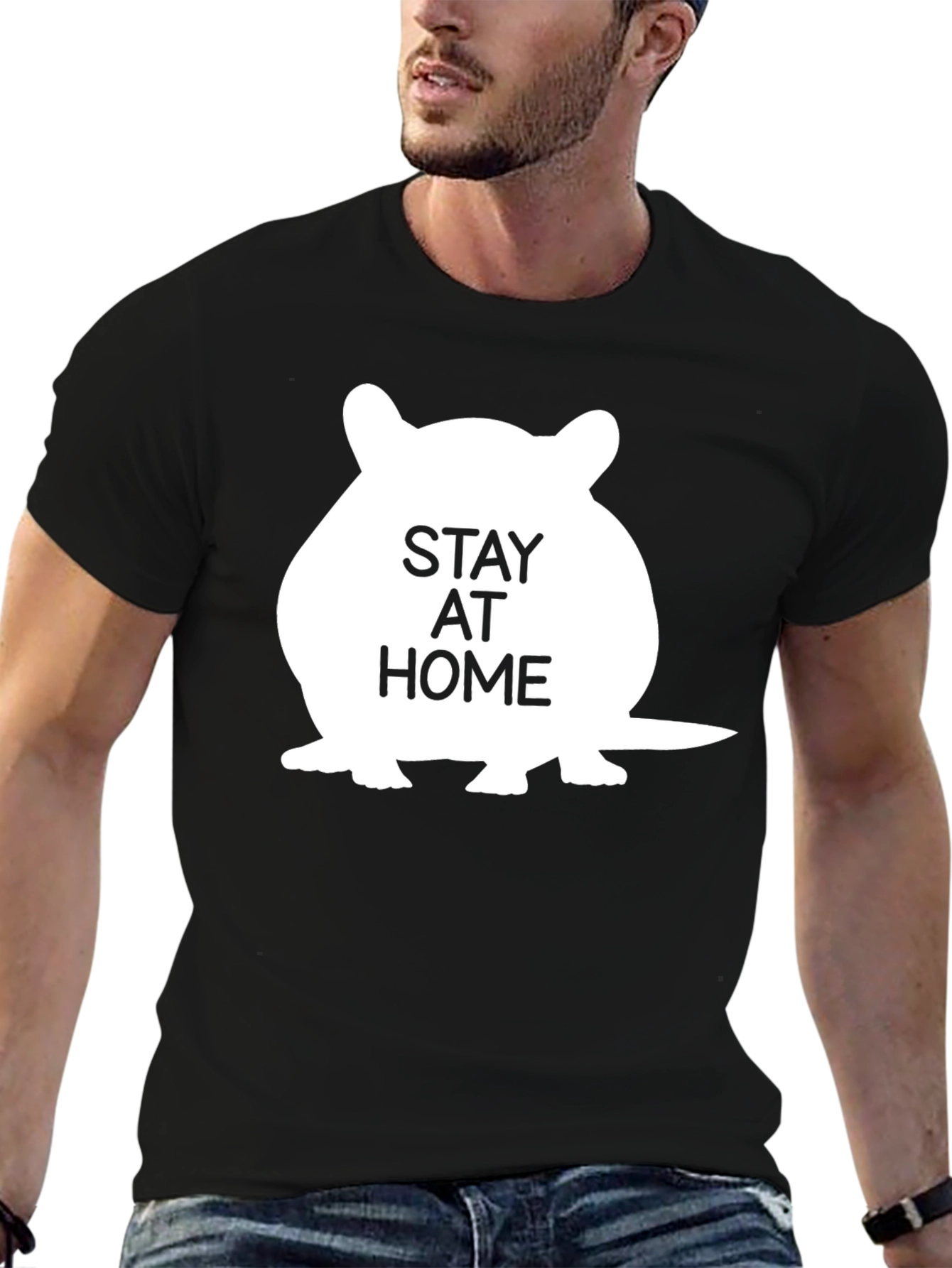 Stay Home Chinchilla Tee - Cozy Comfort