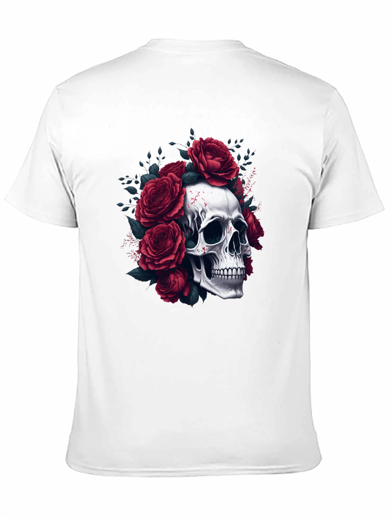 Skull & Roses Graphic Tee - Edgy Style