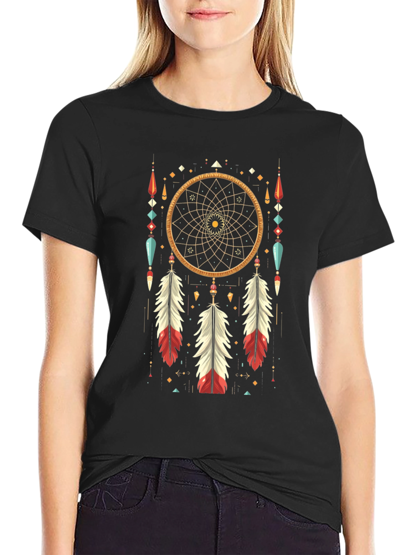 Dreamcatcher Graphic Tee - Boho Style Shirt