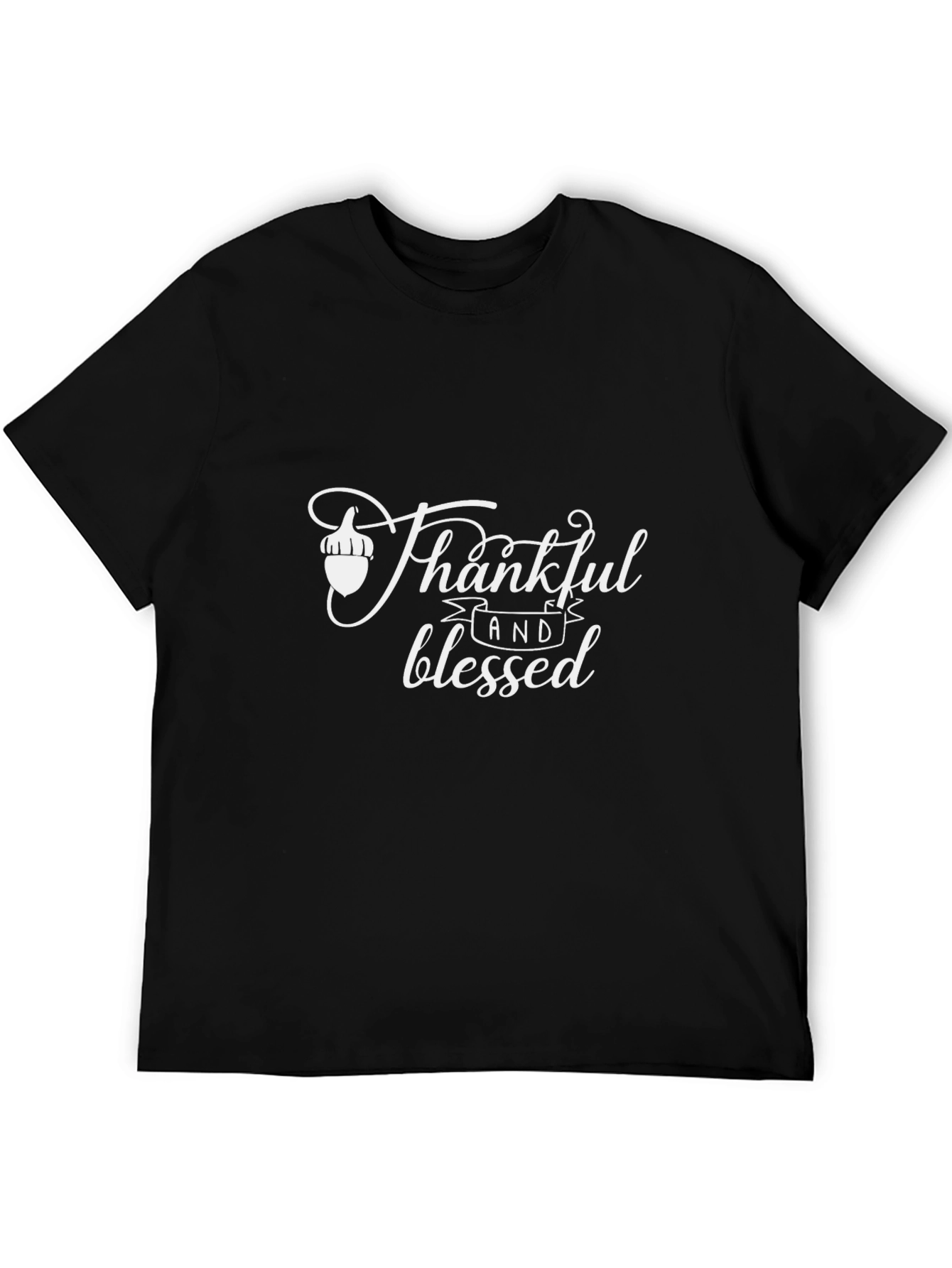 Thankful and Blessed Graphic Tee - Black