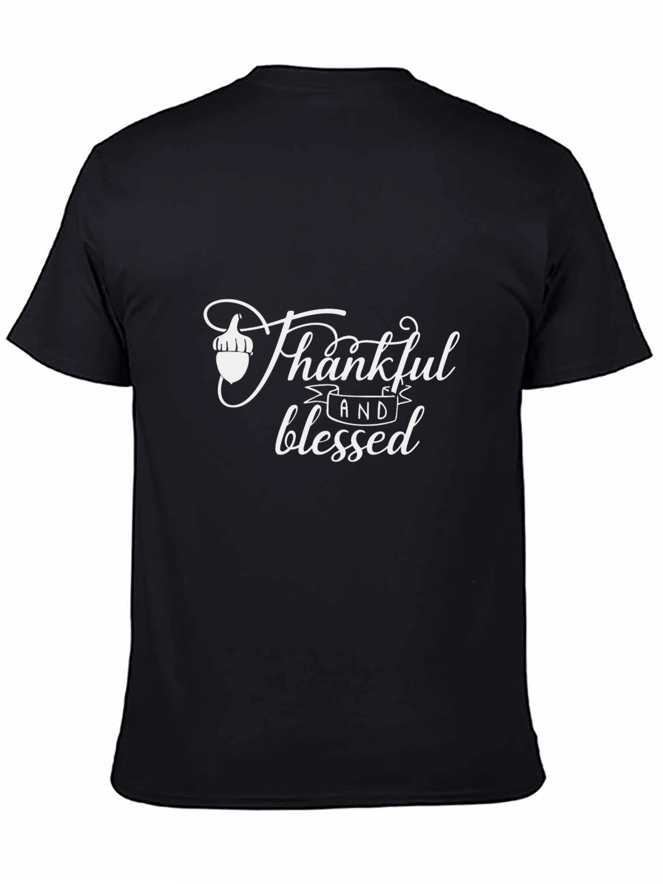 Thankful and Blessed Graphic Tee - Black