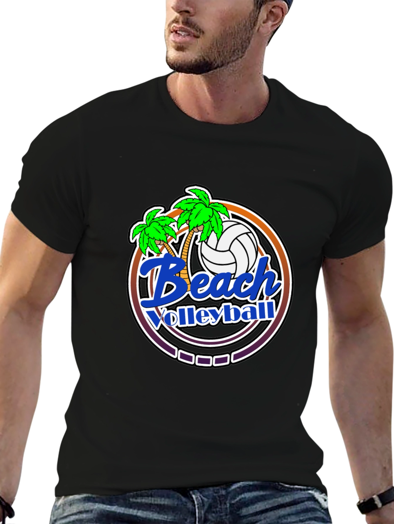 Beach Volleyball Graphic T-Shirt