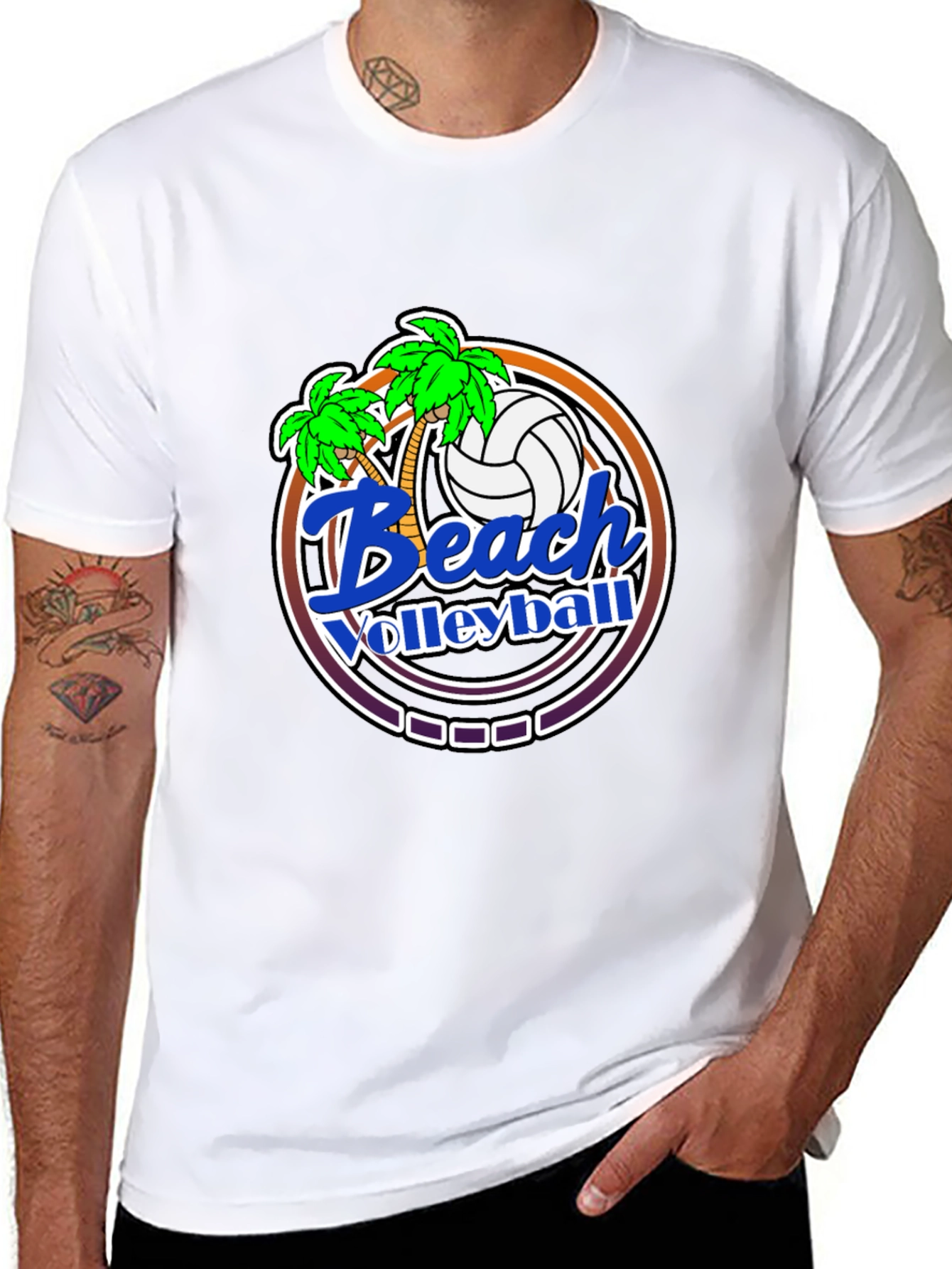 Beach Volleyball Graphic T-Shirt
