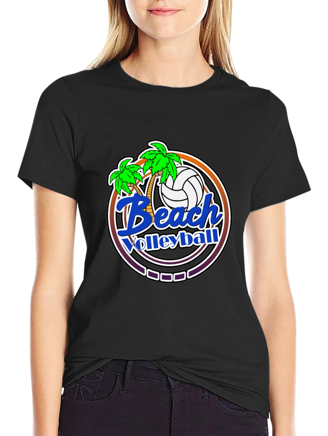 Beach Volleyball Graphic T-Shirt