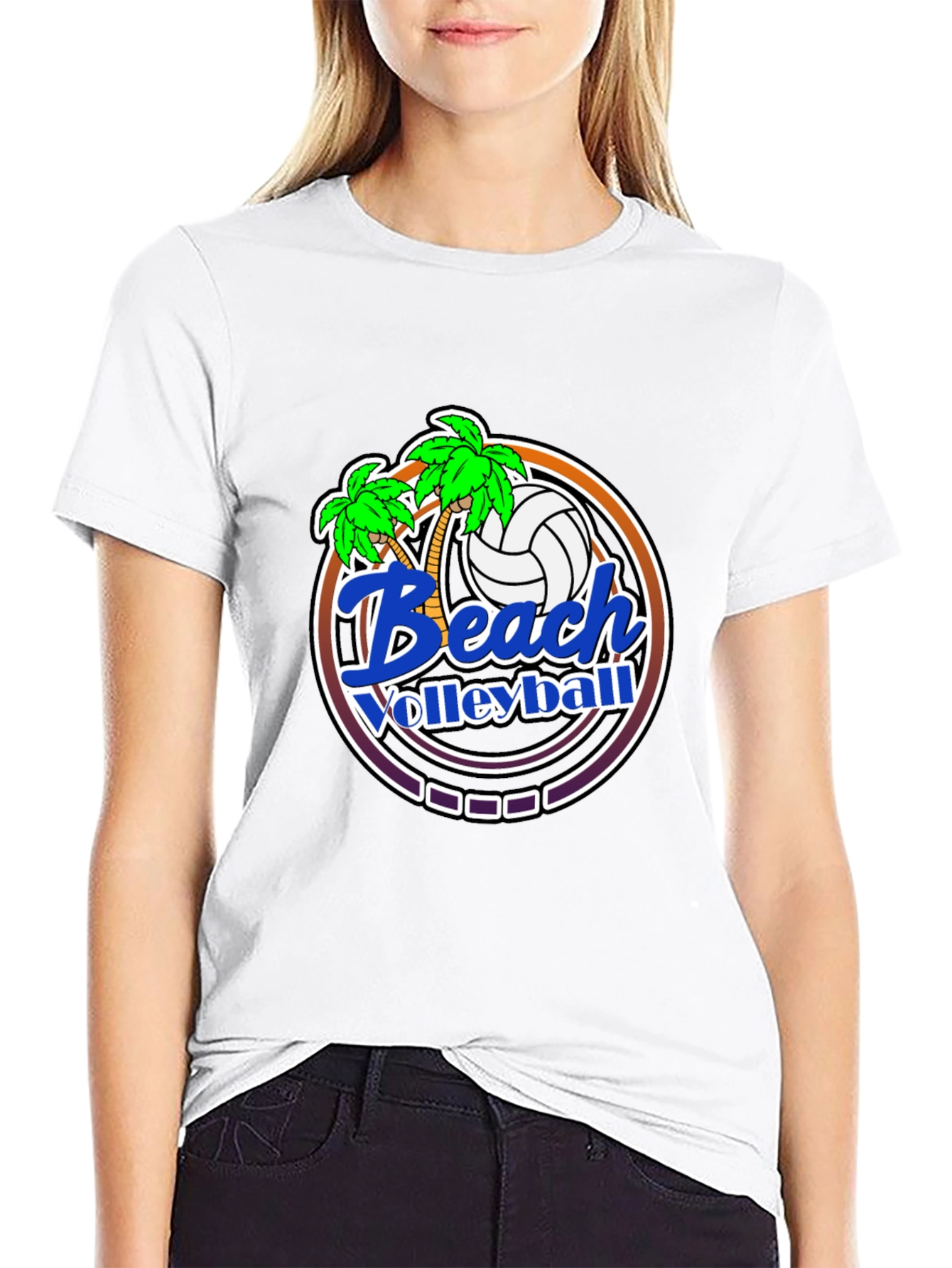 Beach Volleyball Graphic T-Shirt