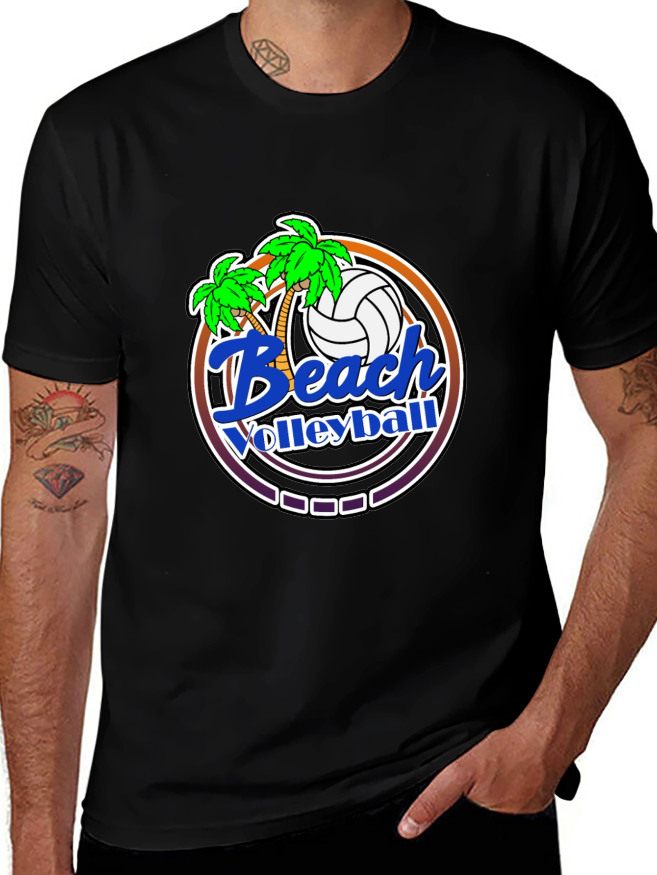 Beach Volleyball Graphic T-Shirt