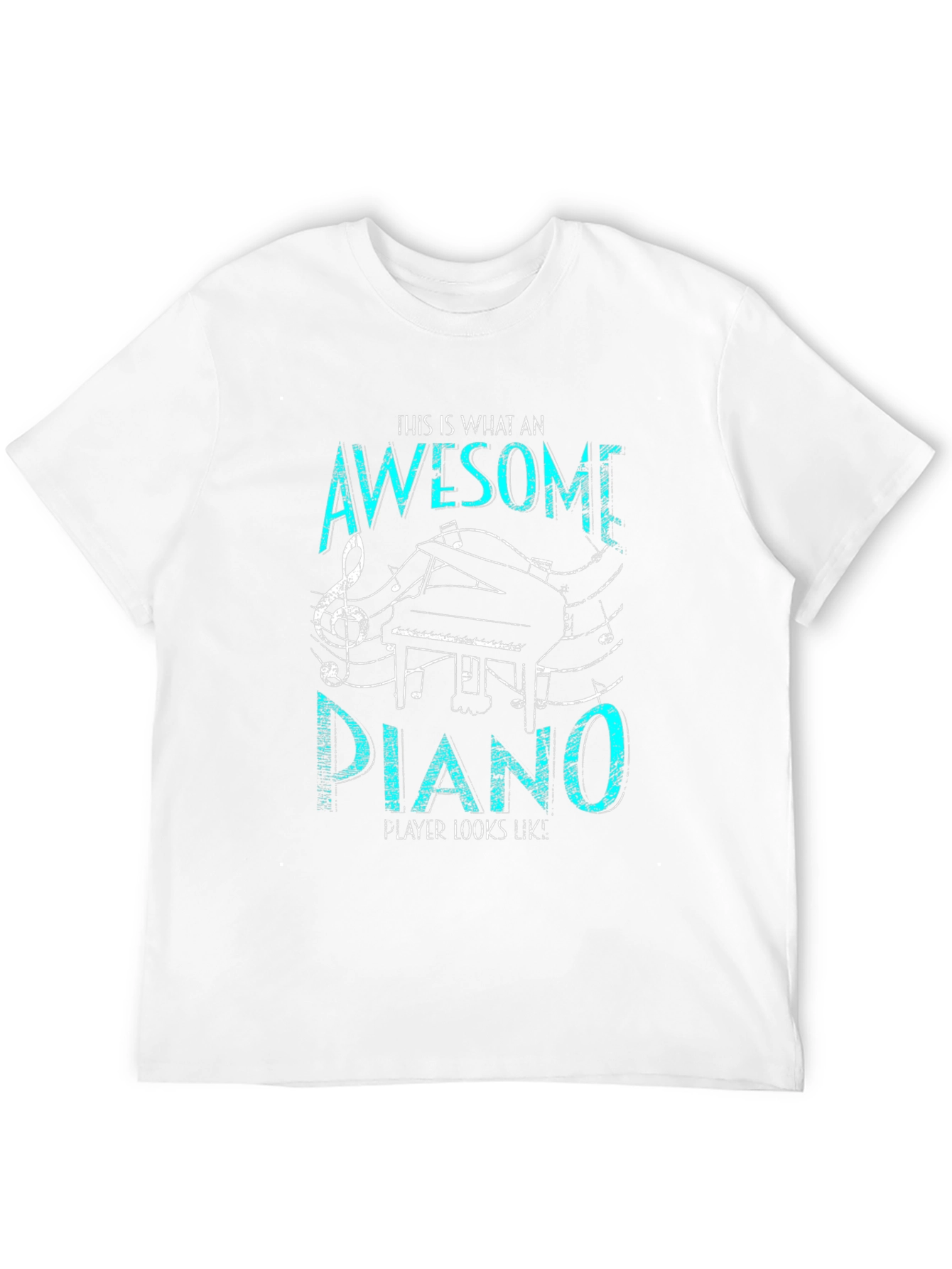 Awesome Piano Player Graphic Tee - Black
