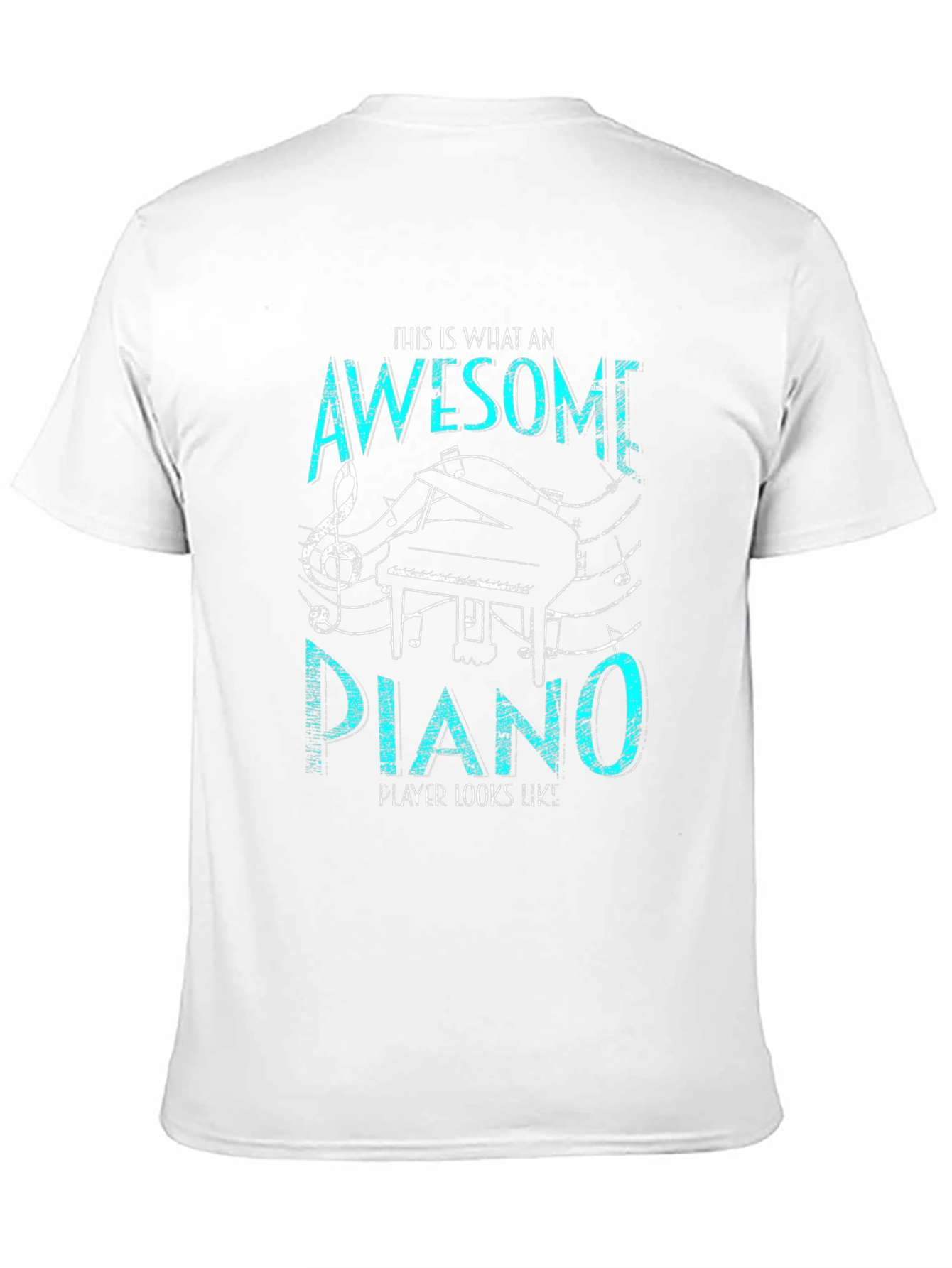 Awesome Piano Player Graphic Tee - Black