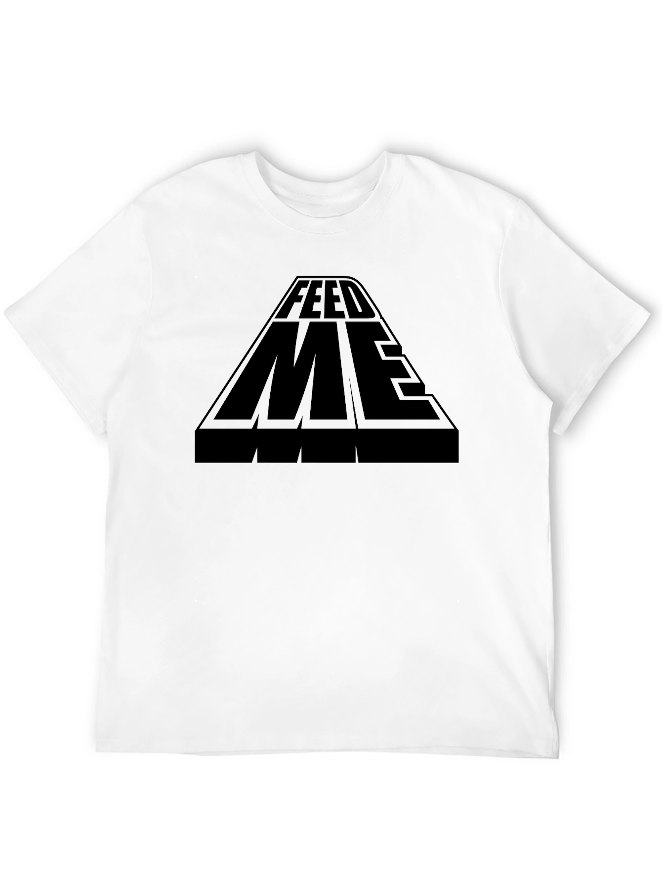 Feed Me Graphic Tee - Black Cotton T-Shirt