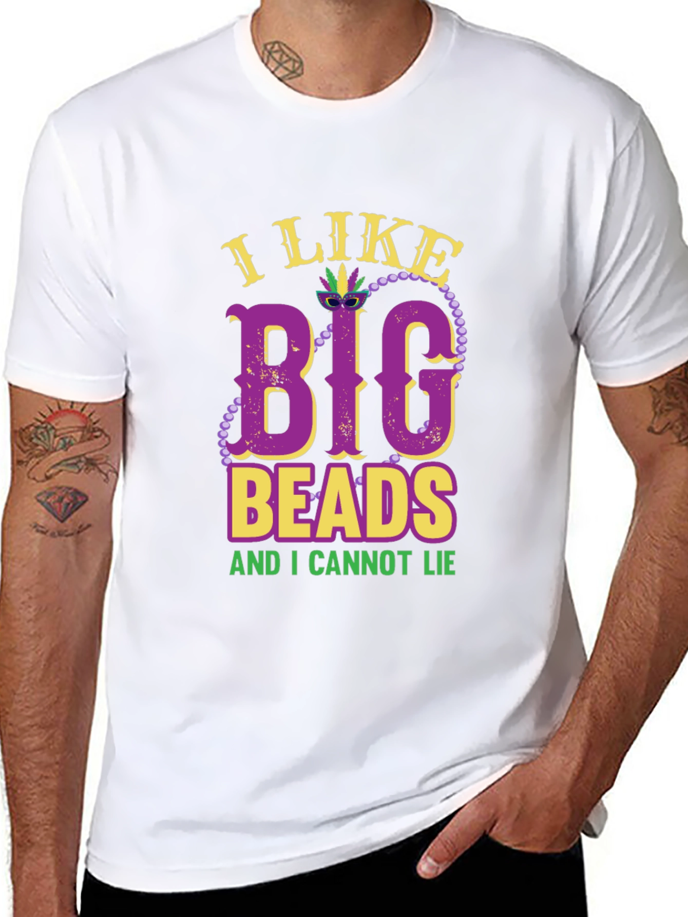 I Like Big Beads T-Shirt - Mardi Gras