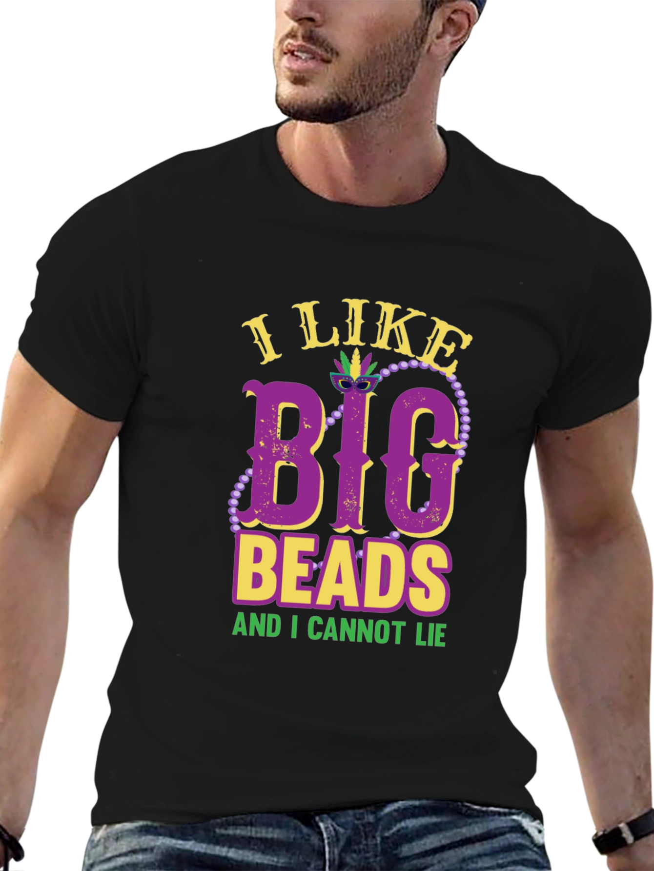 I Like Big Beads T-Shirt - Mardi Gras