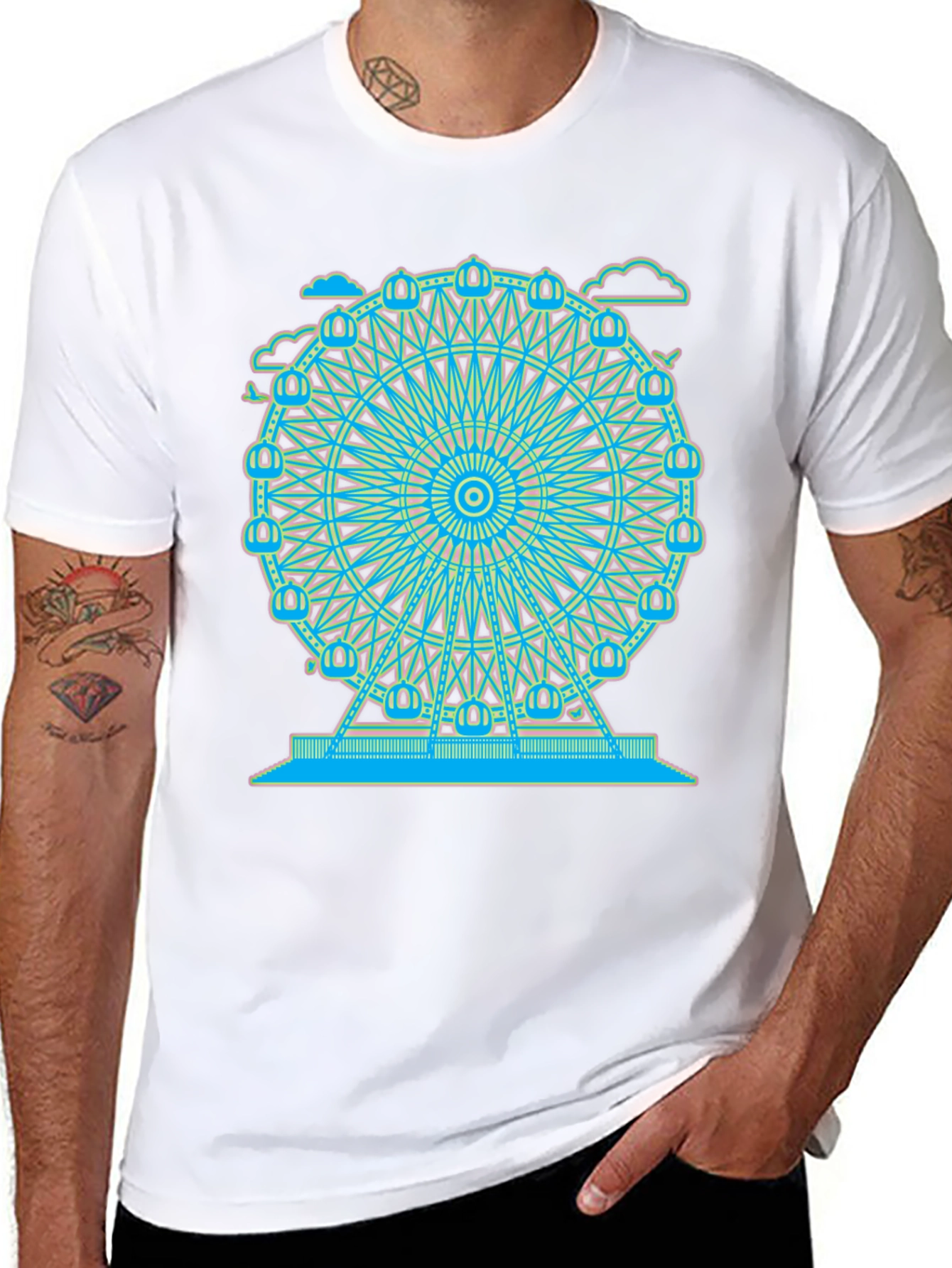 Ferris Wheel Graphic Tee - Cool Design