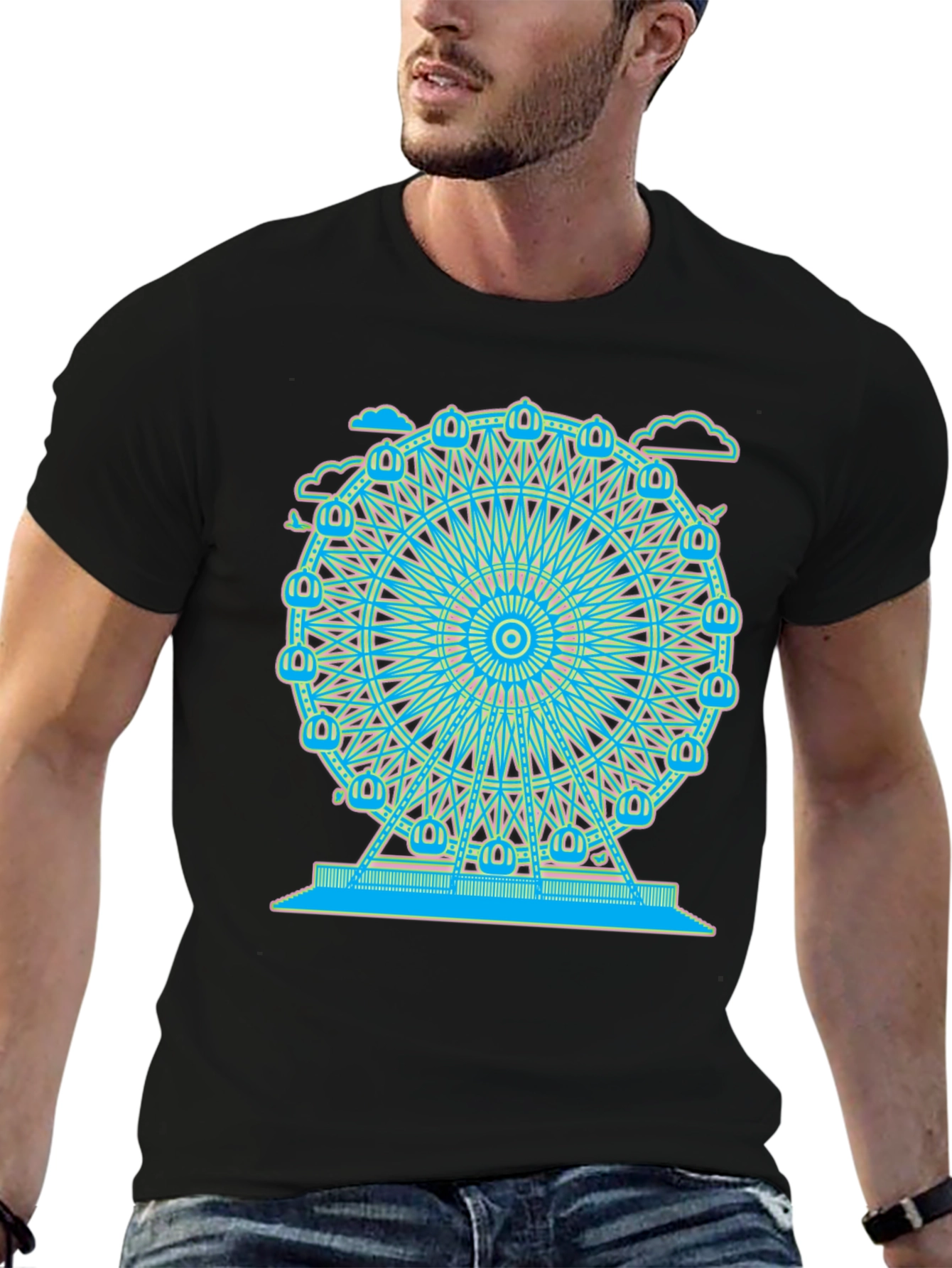 Ferris Wheel Graphic Tee - Cool Design