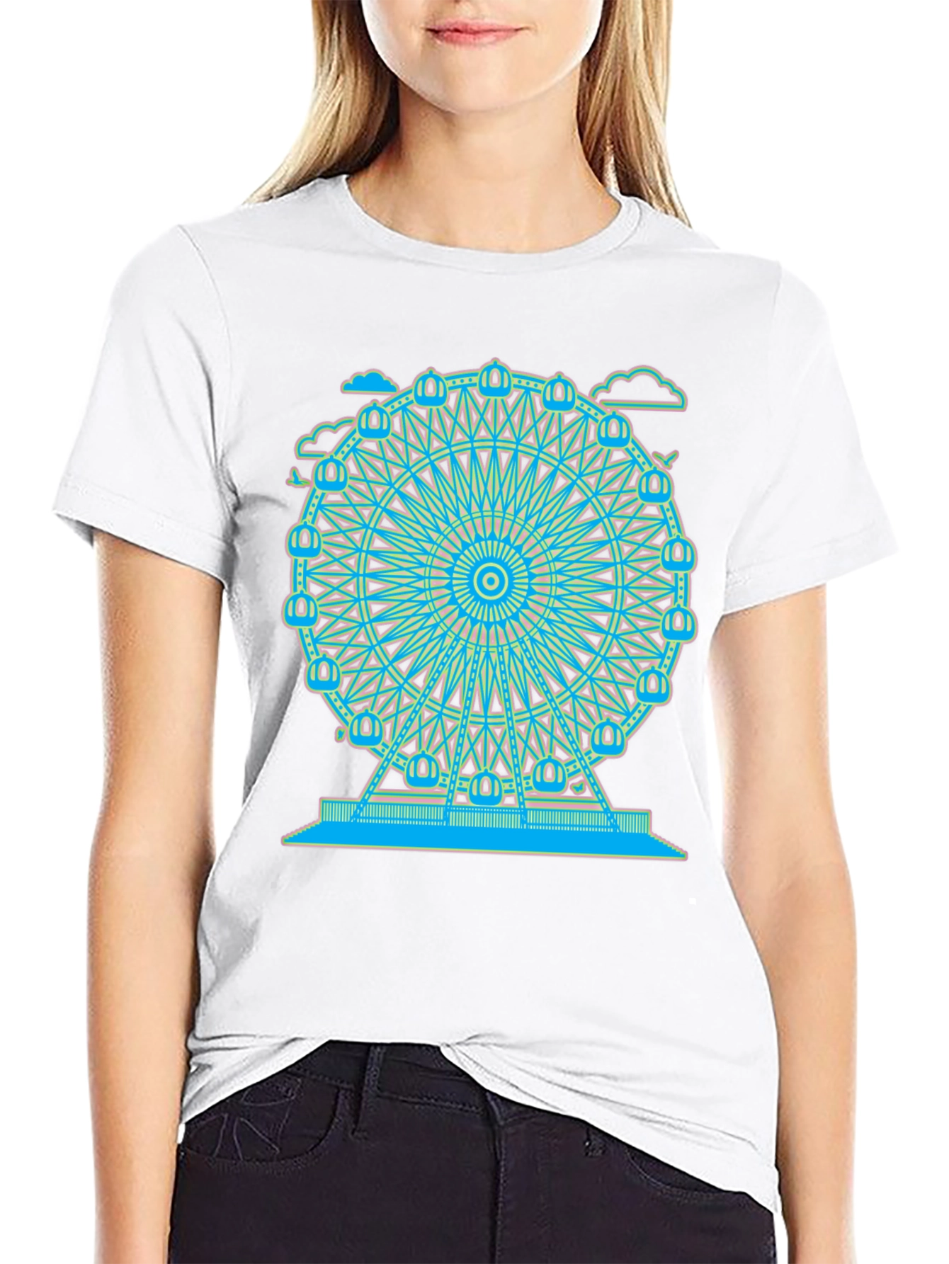 Ferris Wheel Graphic Tee - Cool Design