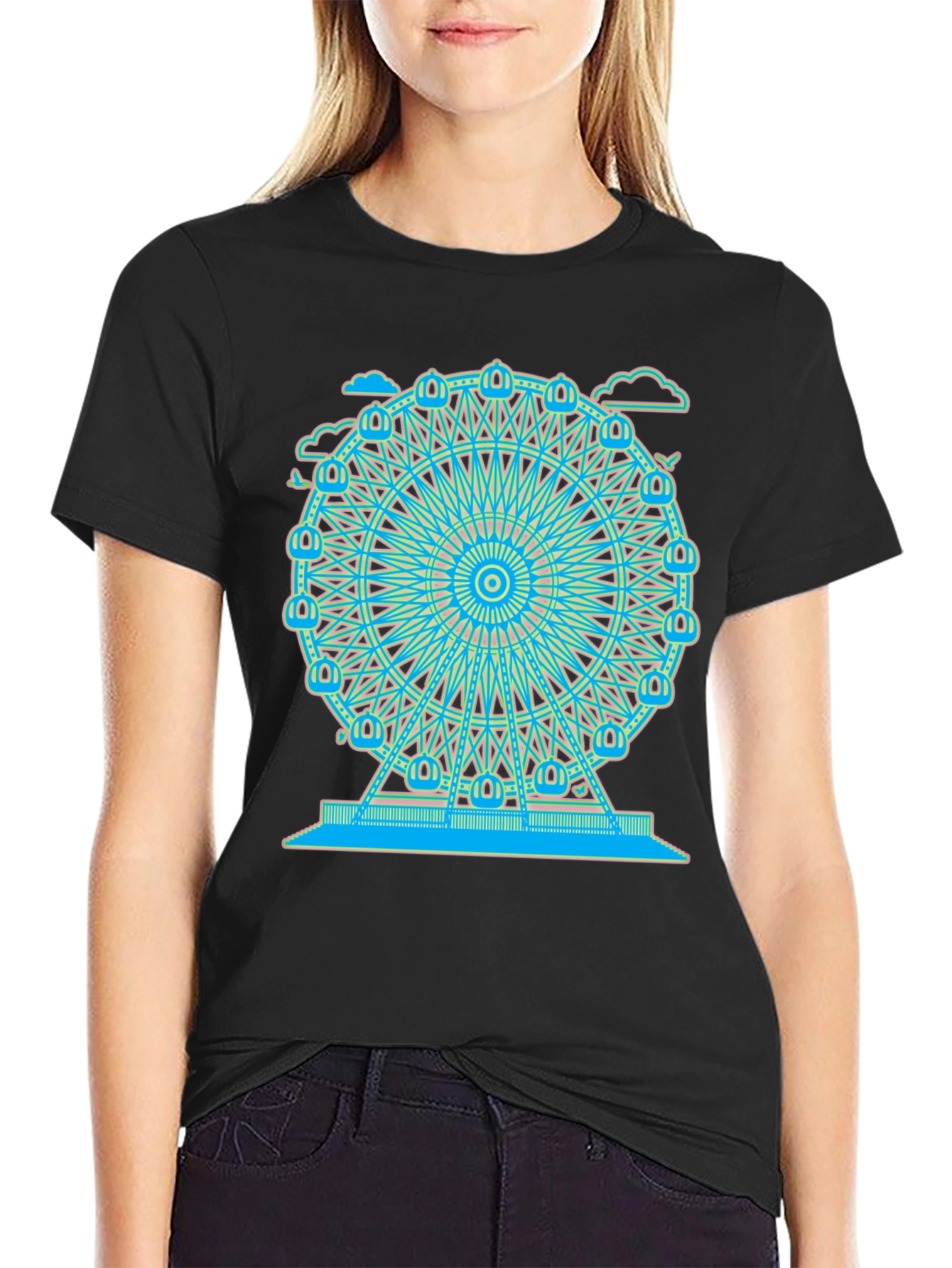 Ferris Wheel Graphic Tee - Cool Design
