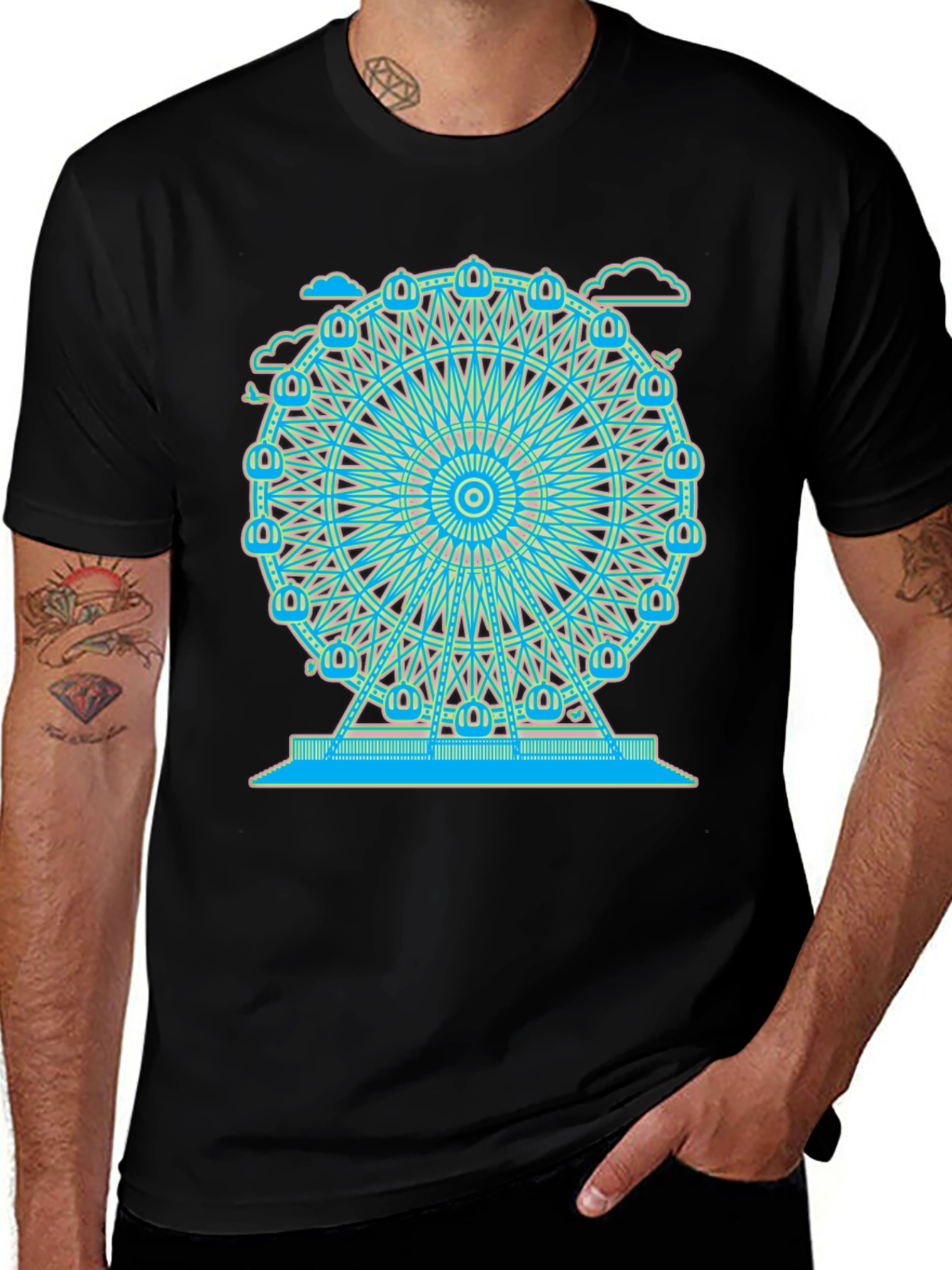 Ferris Wheel Graphic Tee - Cool Design