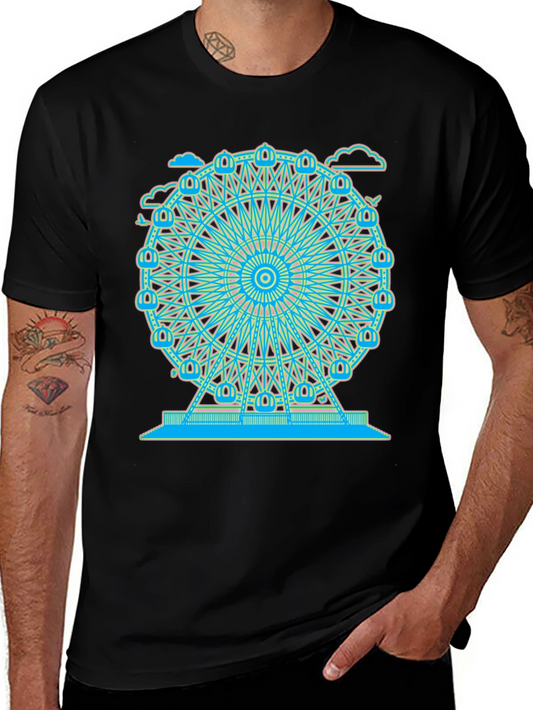 Ferris Wheel Graphic Tee - Cool Design