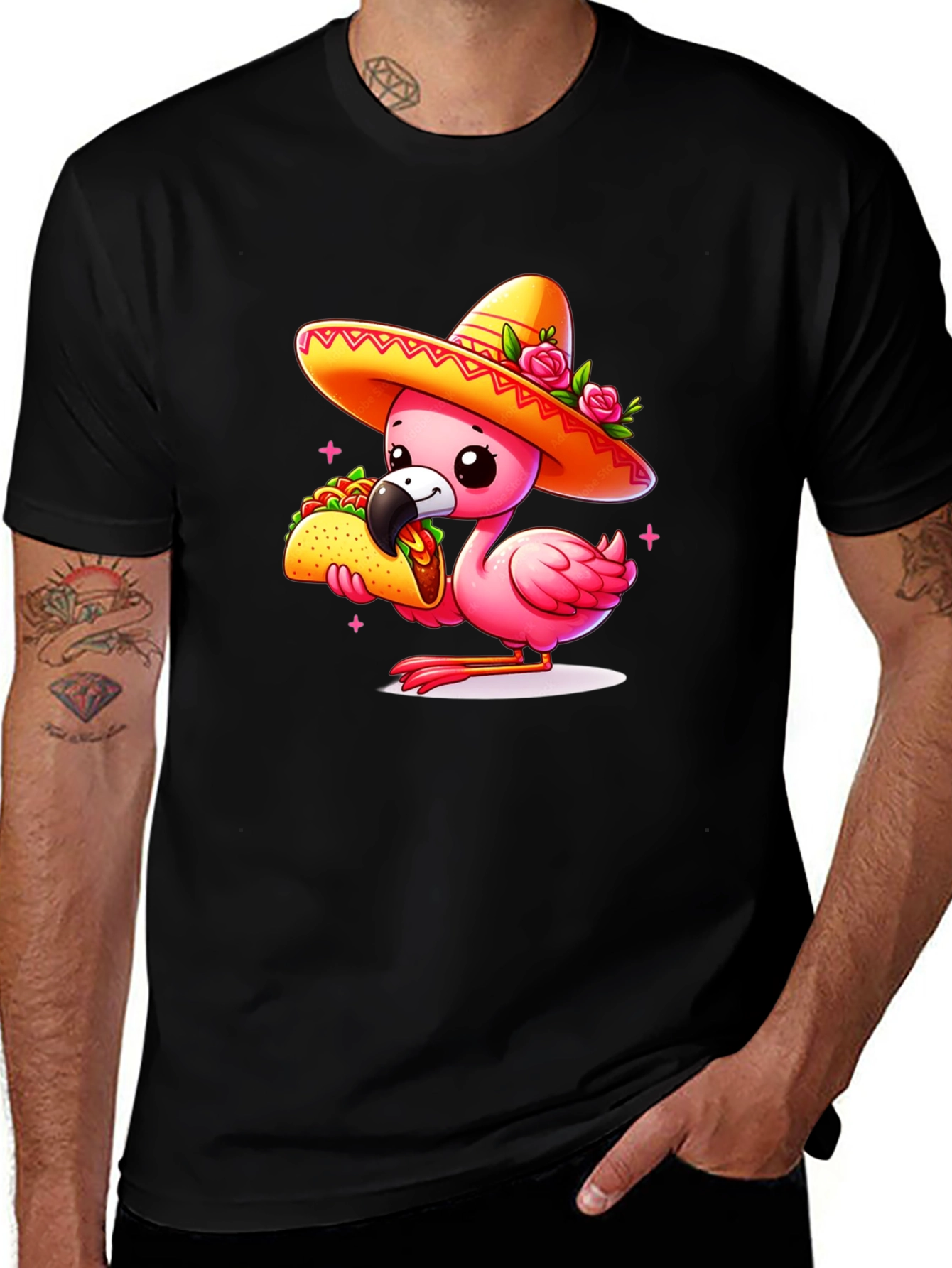 Flamingo Fiesta Graphic Tee - Cinco de Mayo Style