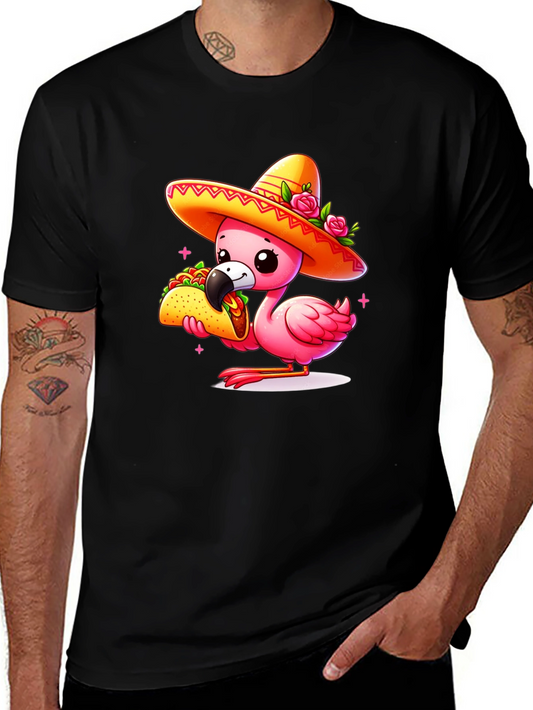 Flamingo Fiesta Graphic Tee - Cinco de Mayo Style