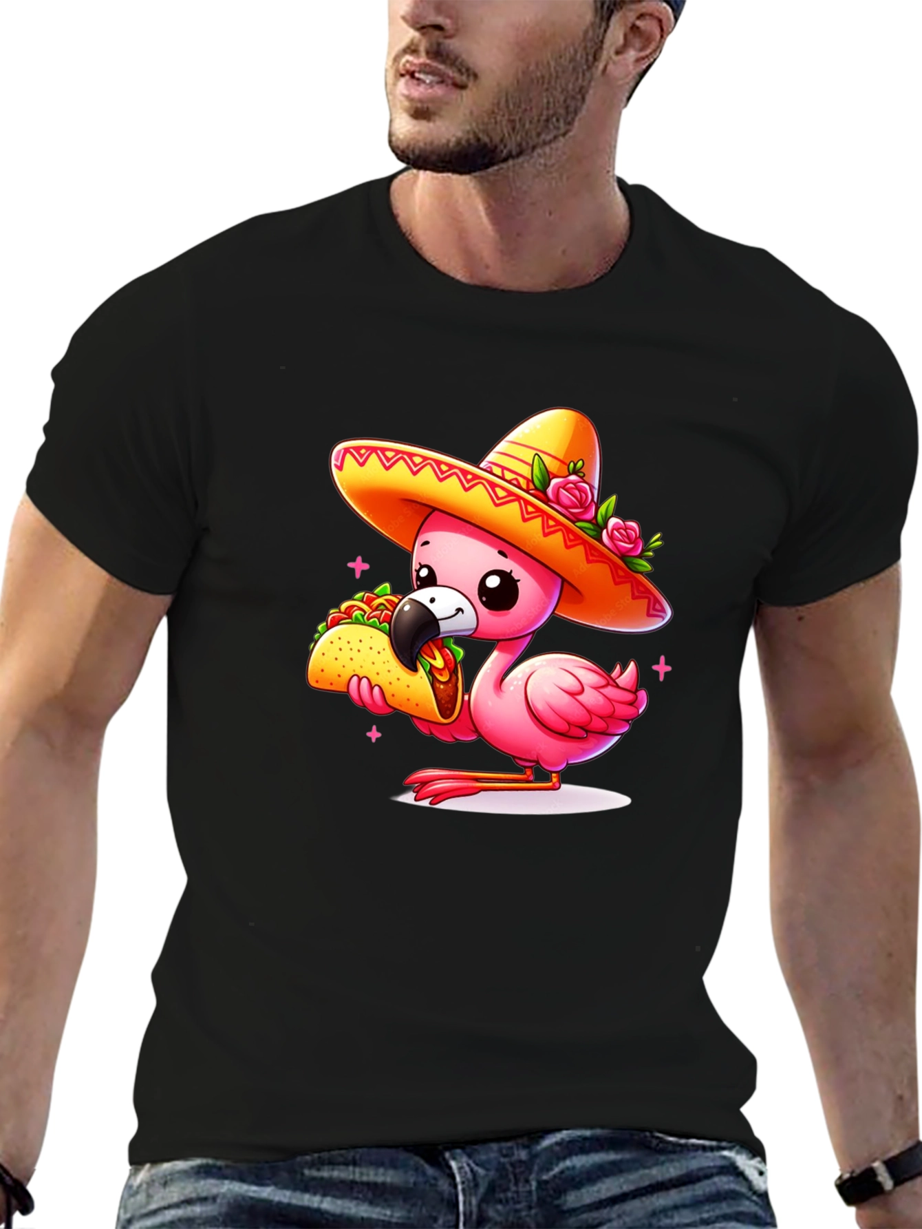 Flamingo Fiesta Graphic Tee - Cinco de Mayo Style