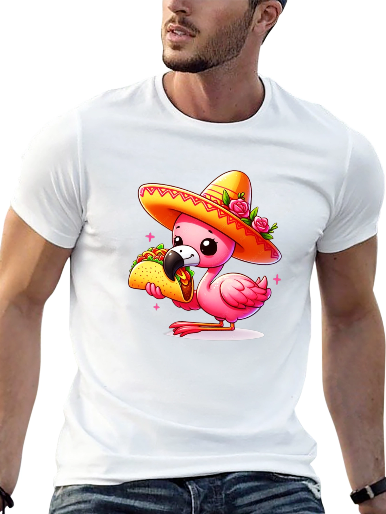 Flamingo Fiesta Graphic Tee - Cinco de Mayo Style
