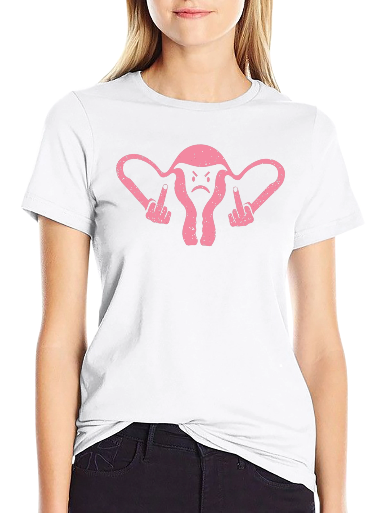 Rude Uterus Black Graphic Tee