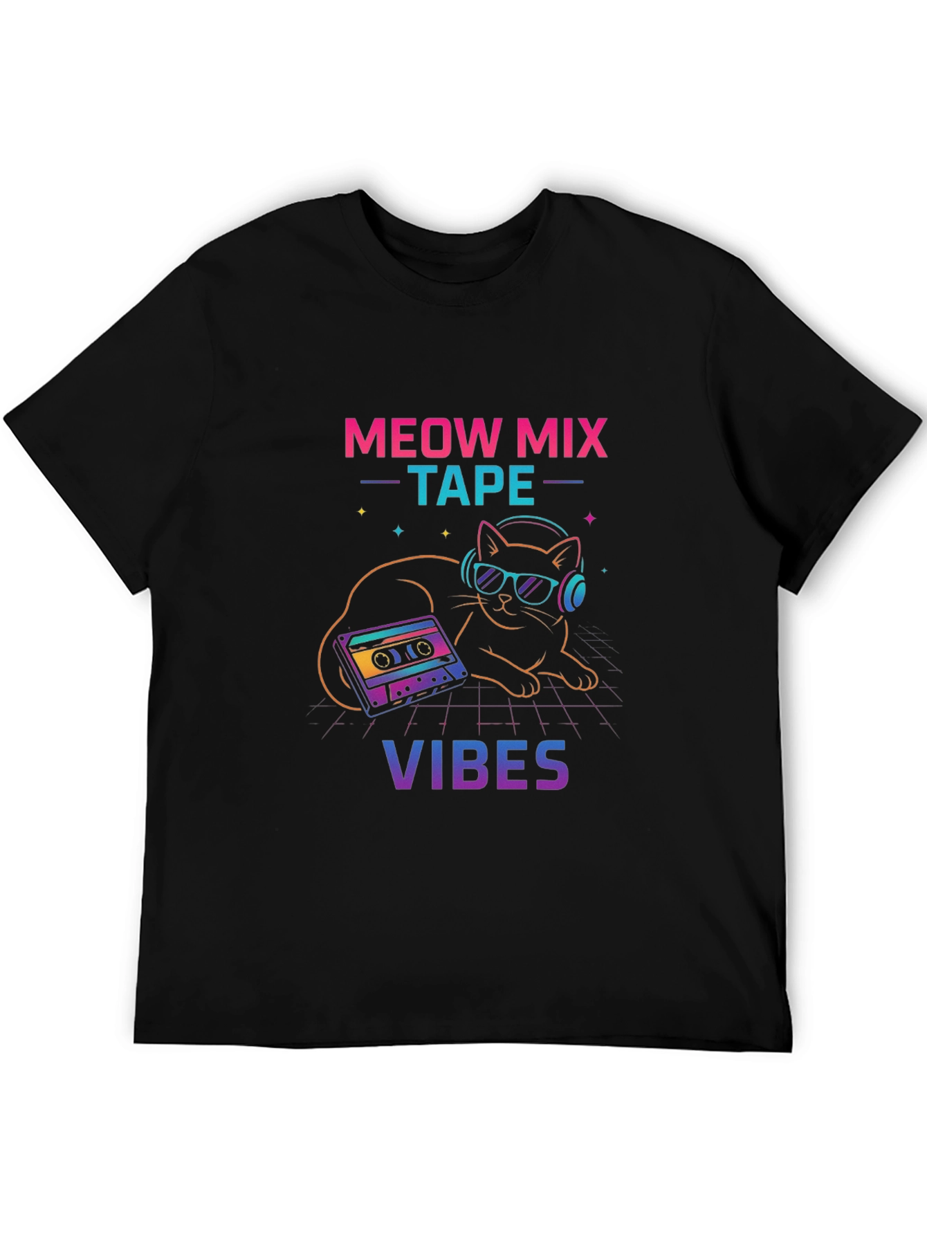 Meow Mix Tape Vibes Graphic T-Shirt