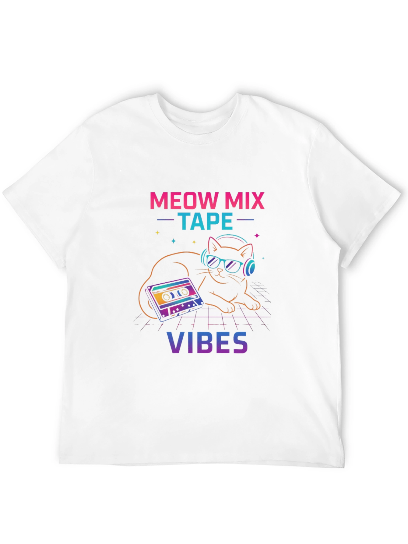 Meow Mix Tape Vibes Graphic T-Shirt
