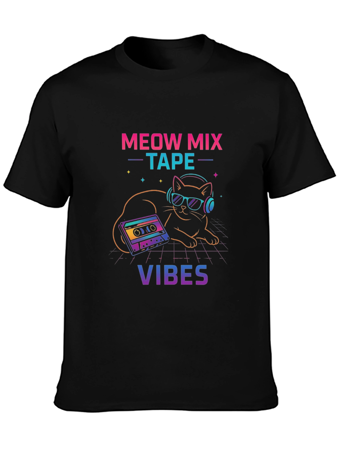 Meow Mix Tape Vibes Graphic T-Shirt