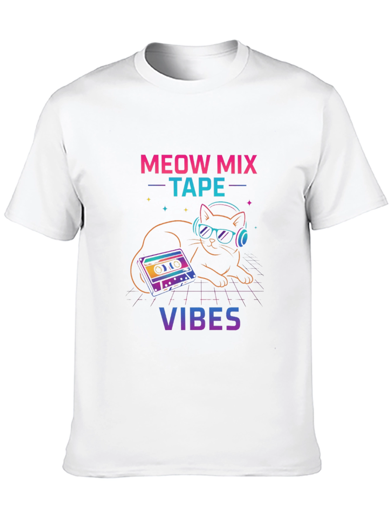 Meow Mix Tape Vibes Graphic T-Shirt