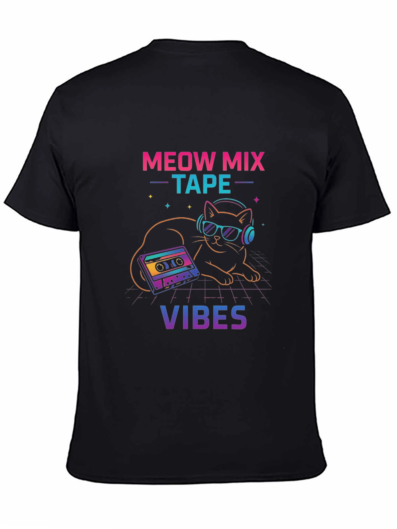Meow Mix Tape Vibes Graphic T-Shirt