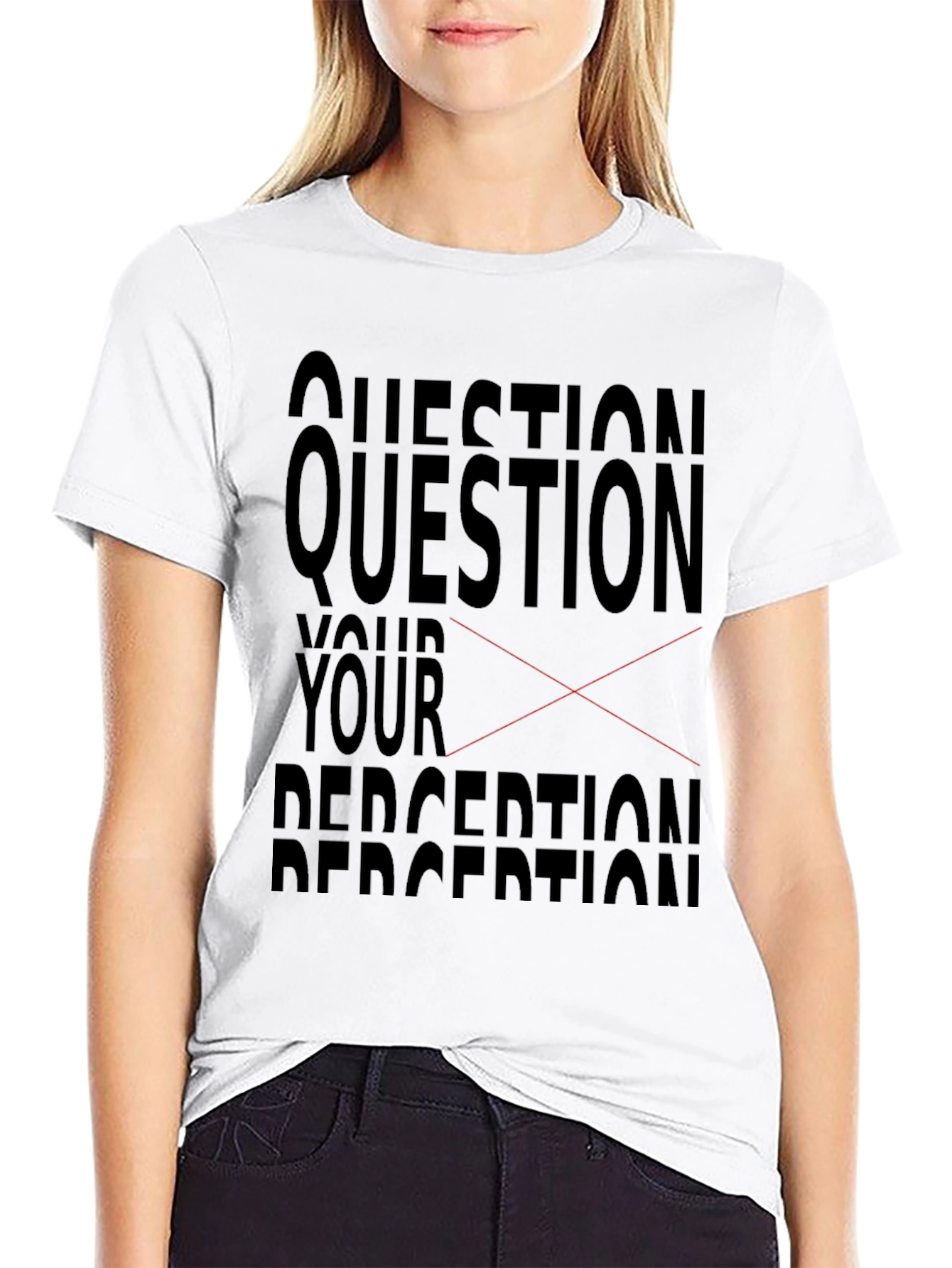Question Your Perception Graphic Tee - Black