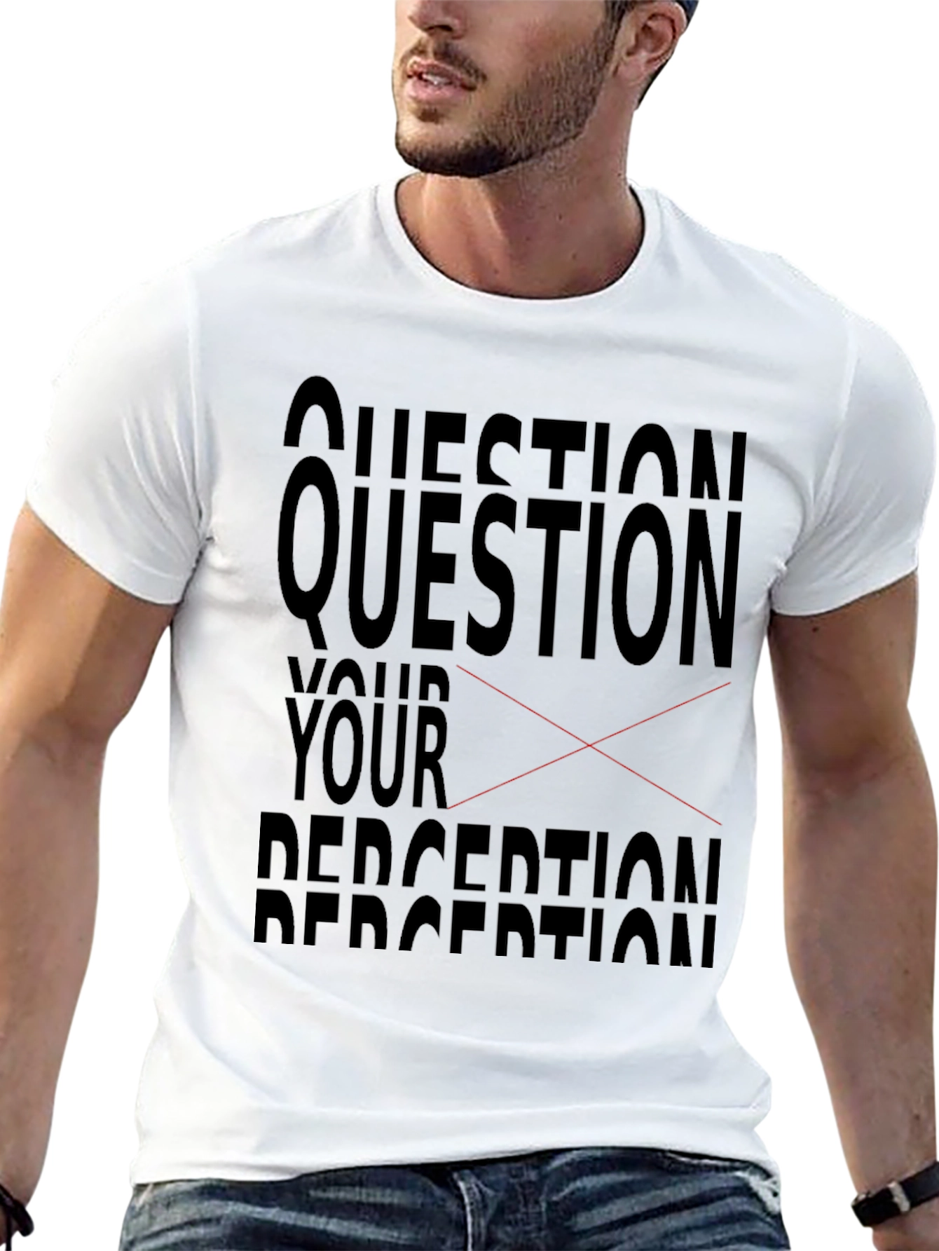 Question Your Perception Graphic Tee - Black