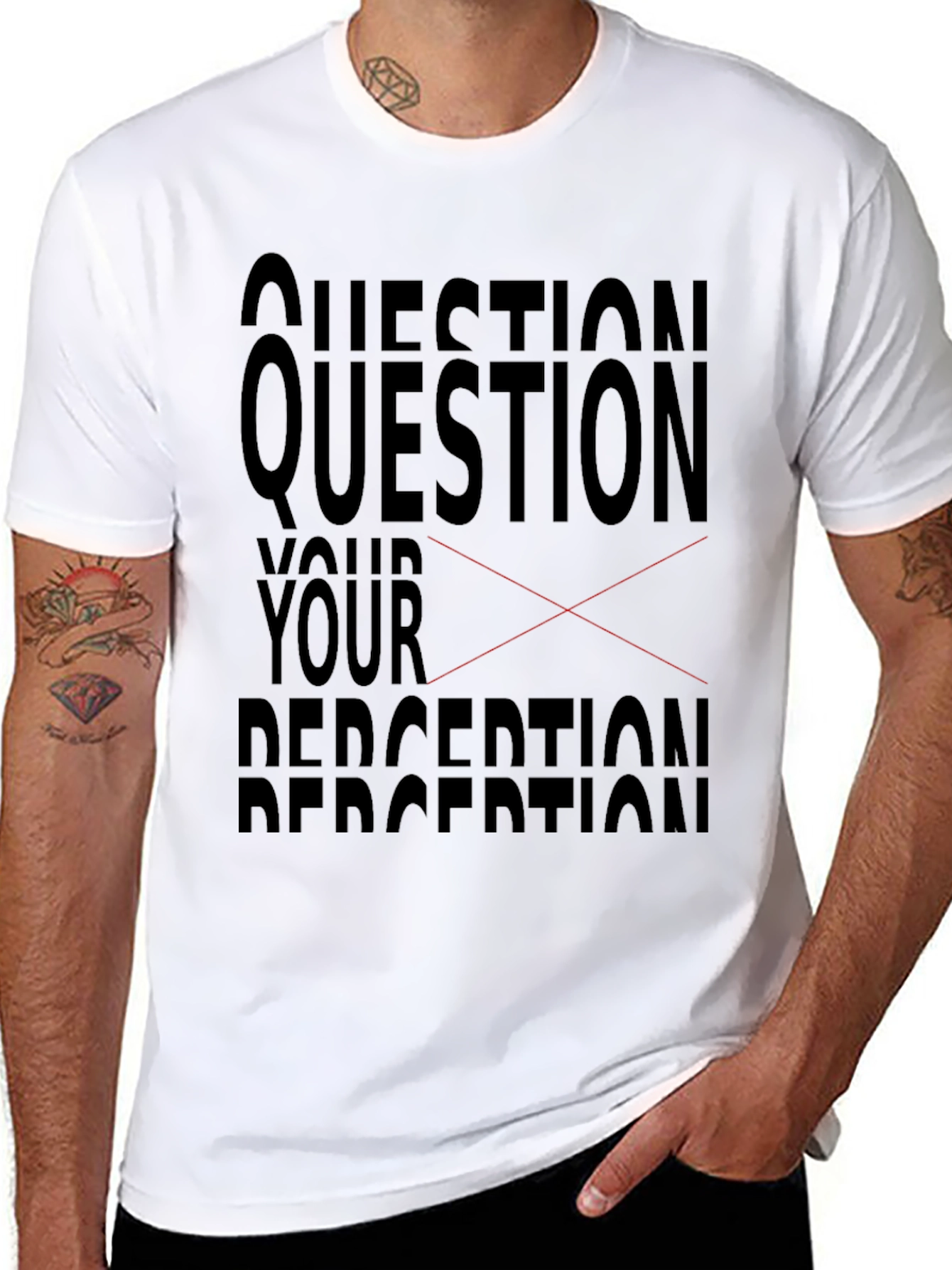 Question Your Perception Graphic Tee - Black