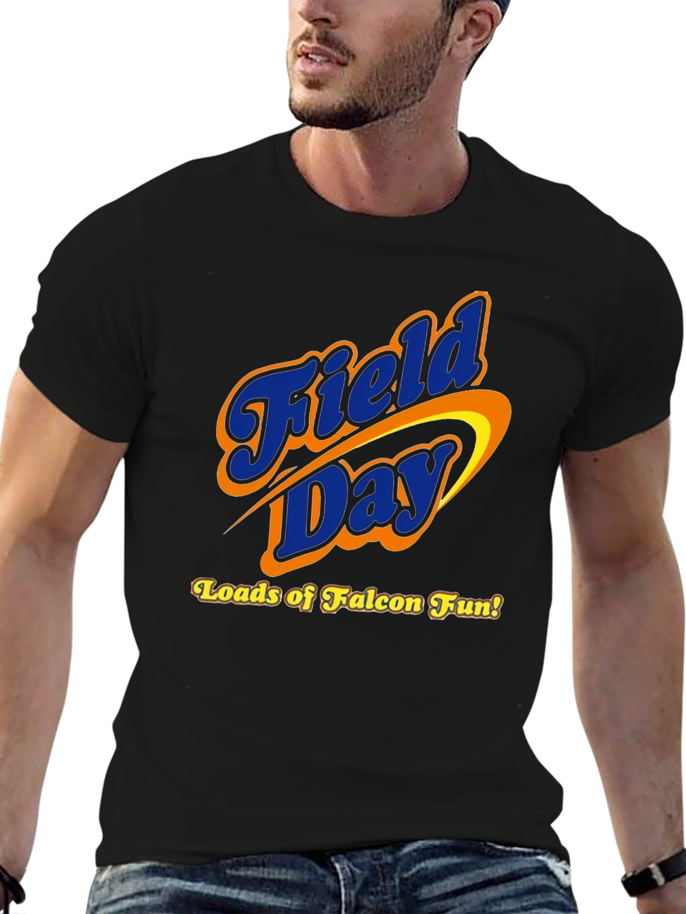 Field Day Falcon Fun Black Graphic Tee