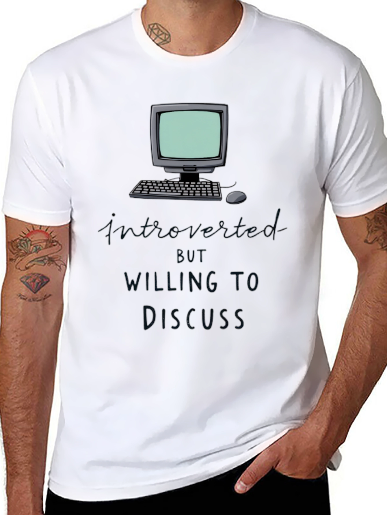 Introverted but Willing to Discuss T-Shirt