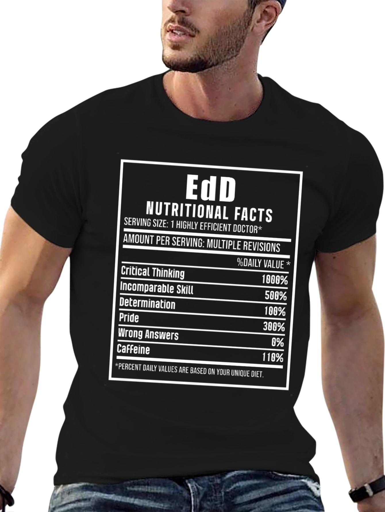 EdD Nutritional Facts Novelty T-Shirt