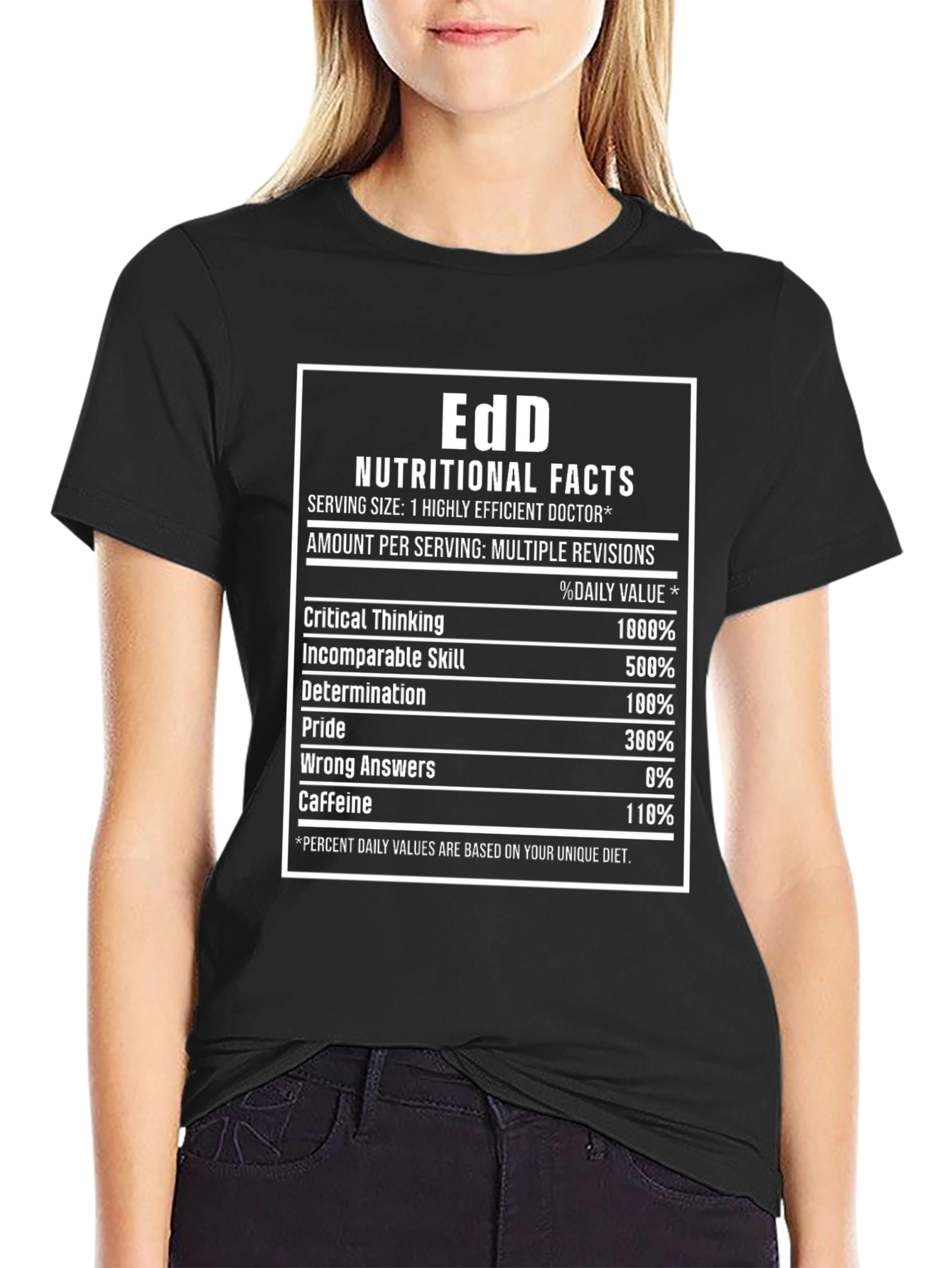 EdD Nutritional Facts Novelty T-Shirt