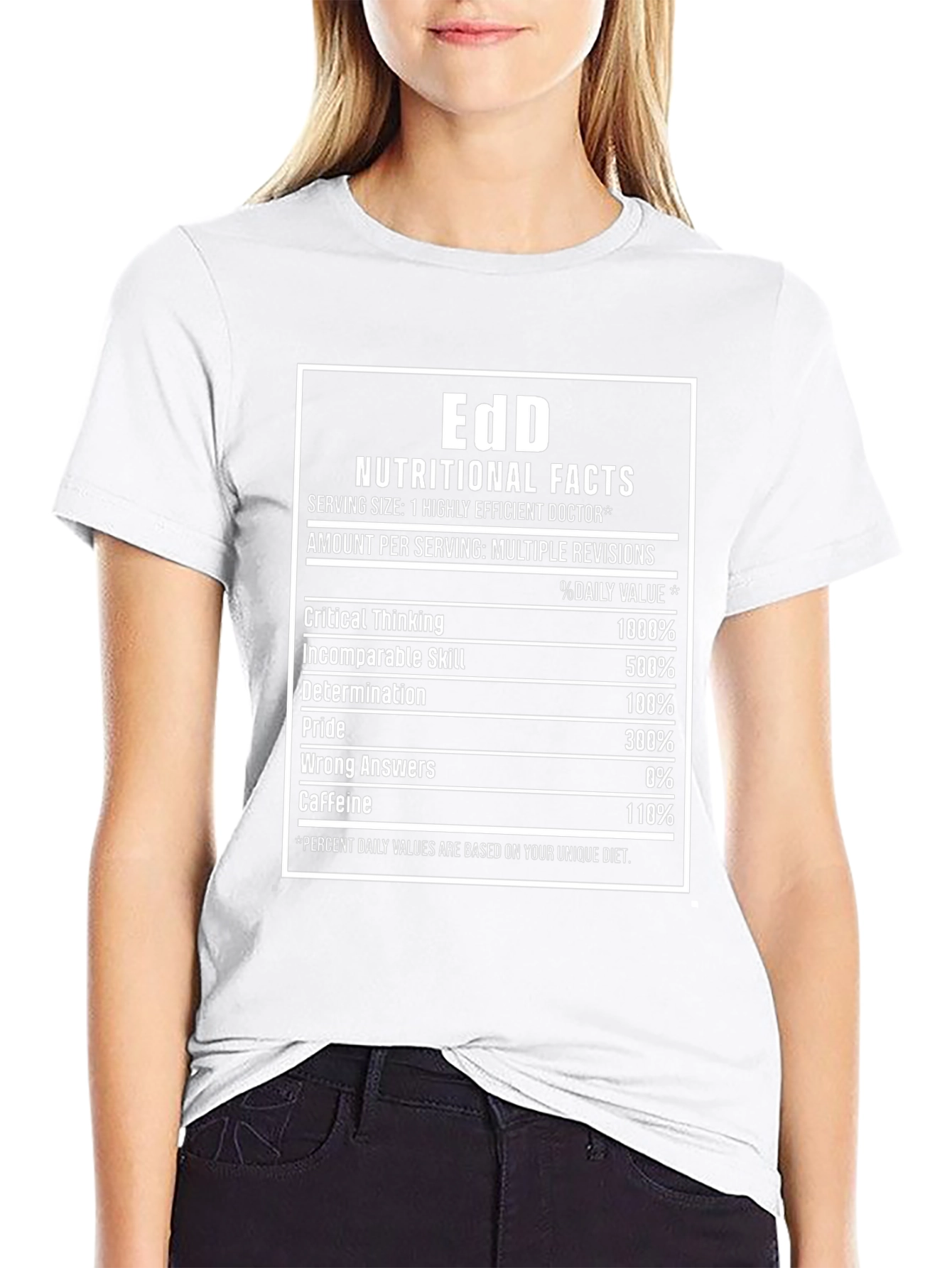 EdD Nutritional Facts Novelty T-Shirt