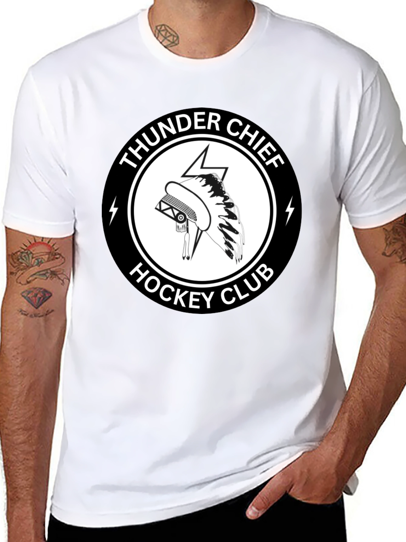 Thunder Chief Hockey Club Black T-Shirt