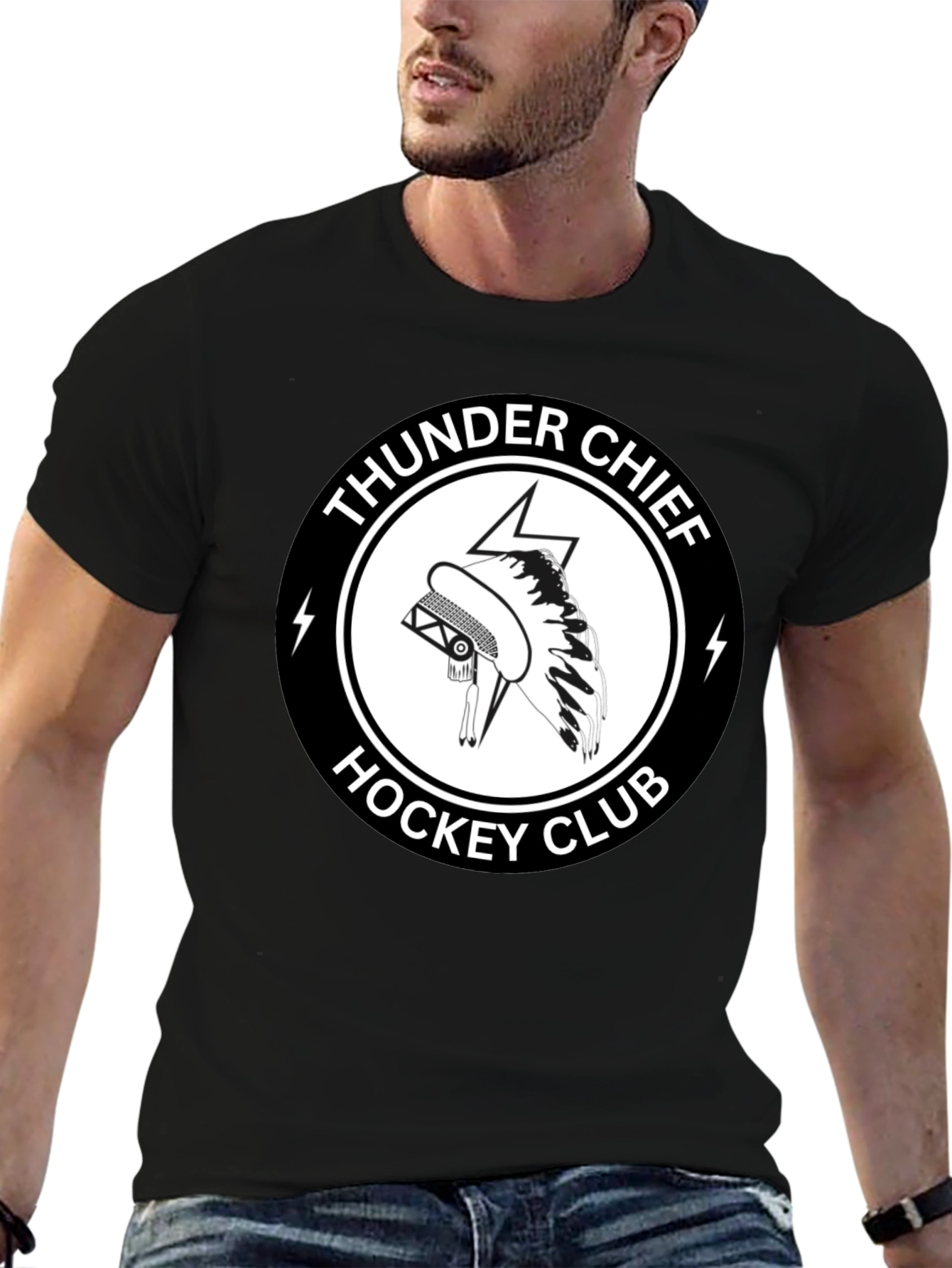 Thunder Chief Hockey Club Black T-Shirt